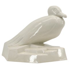 Georges Conde French Art Deco Ceramic Goose, 1930