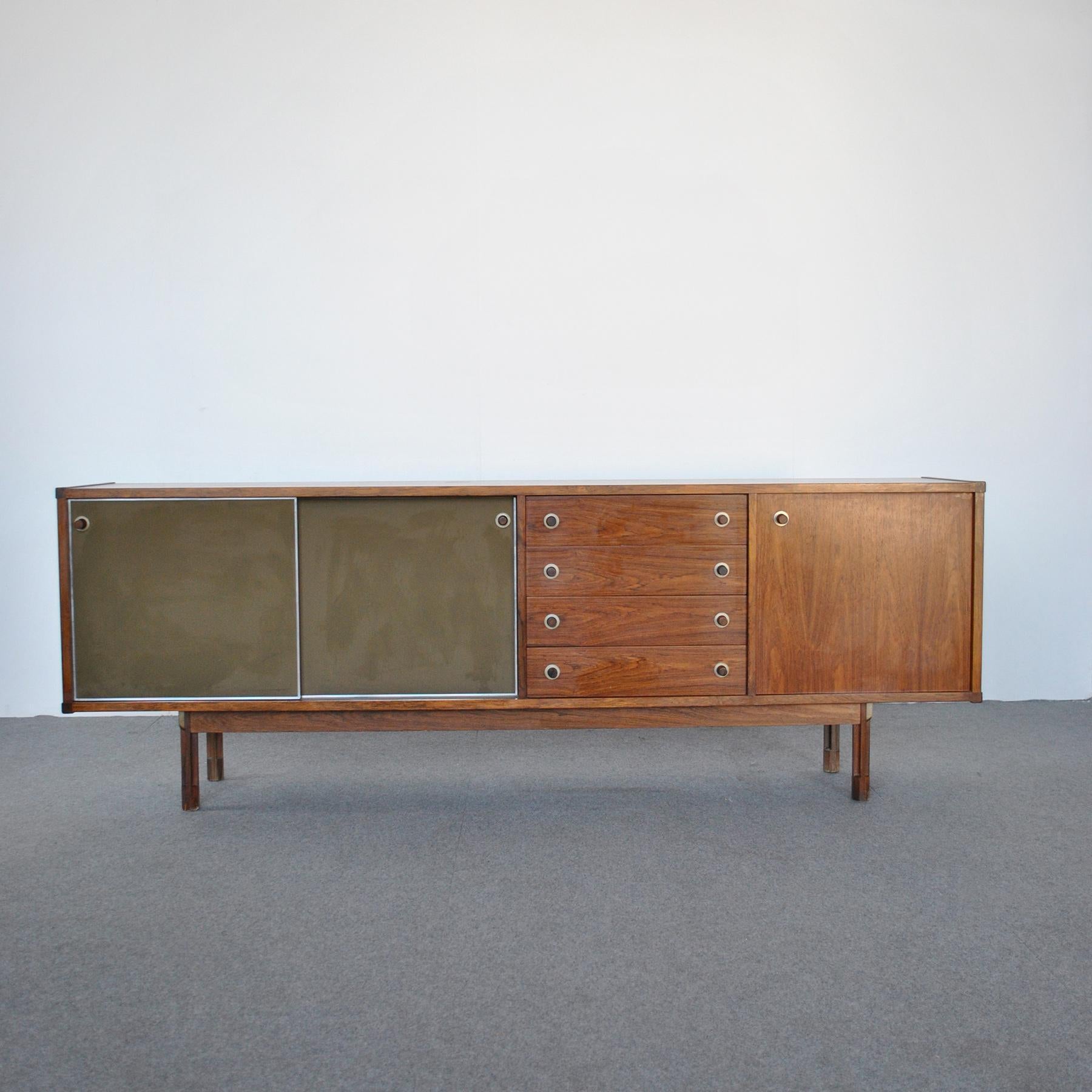 Georges Coslin Italian Mid Century Sideboard 60's In Good Condition For Sale In bari, IT