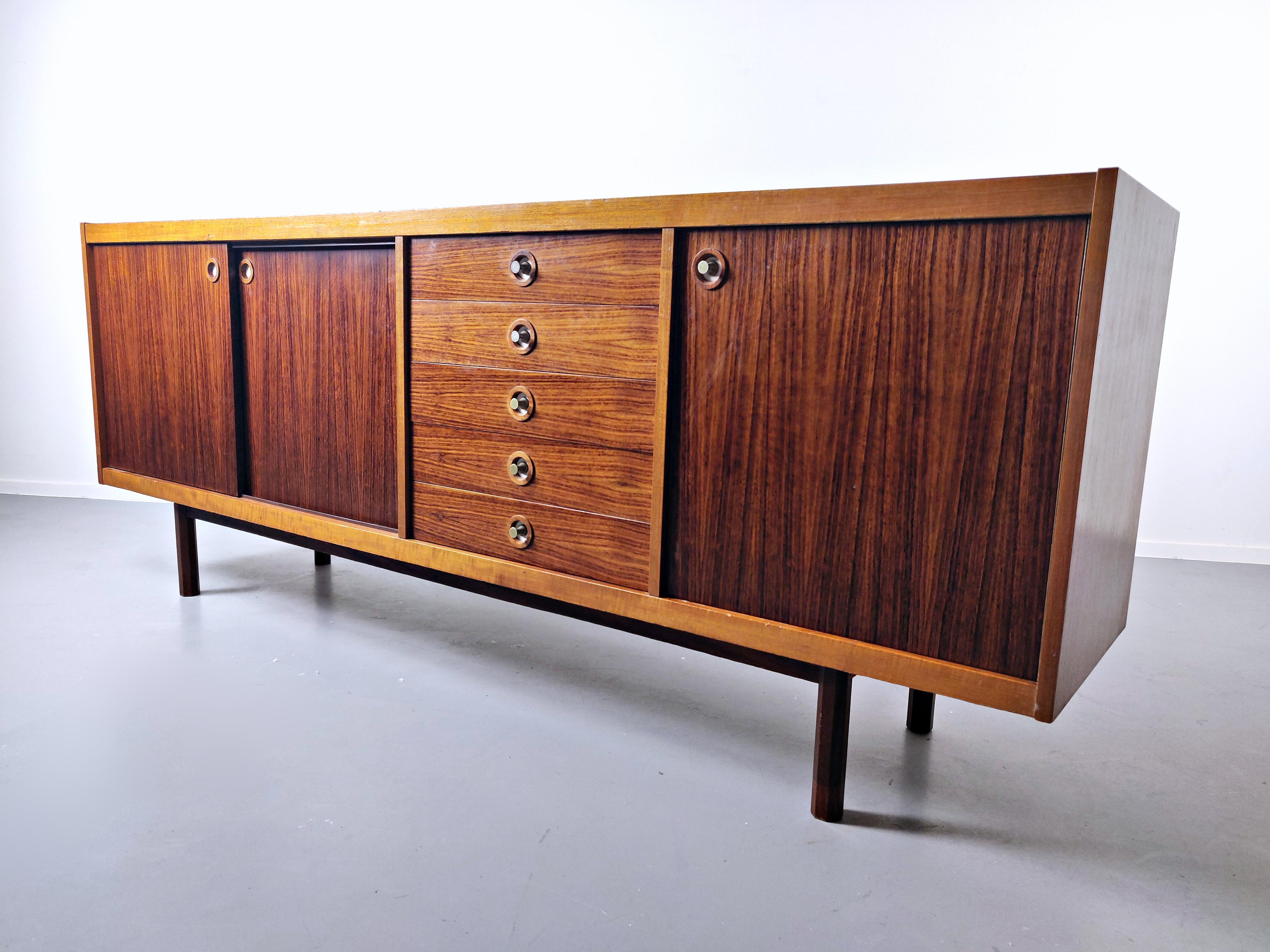 Georges Coslin Mid-Century Modern Wooden Sideboard, 1950s For Sale 2