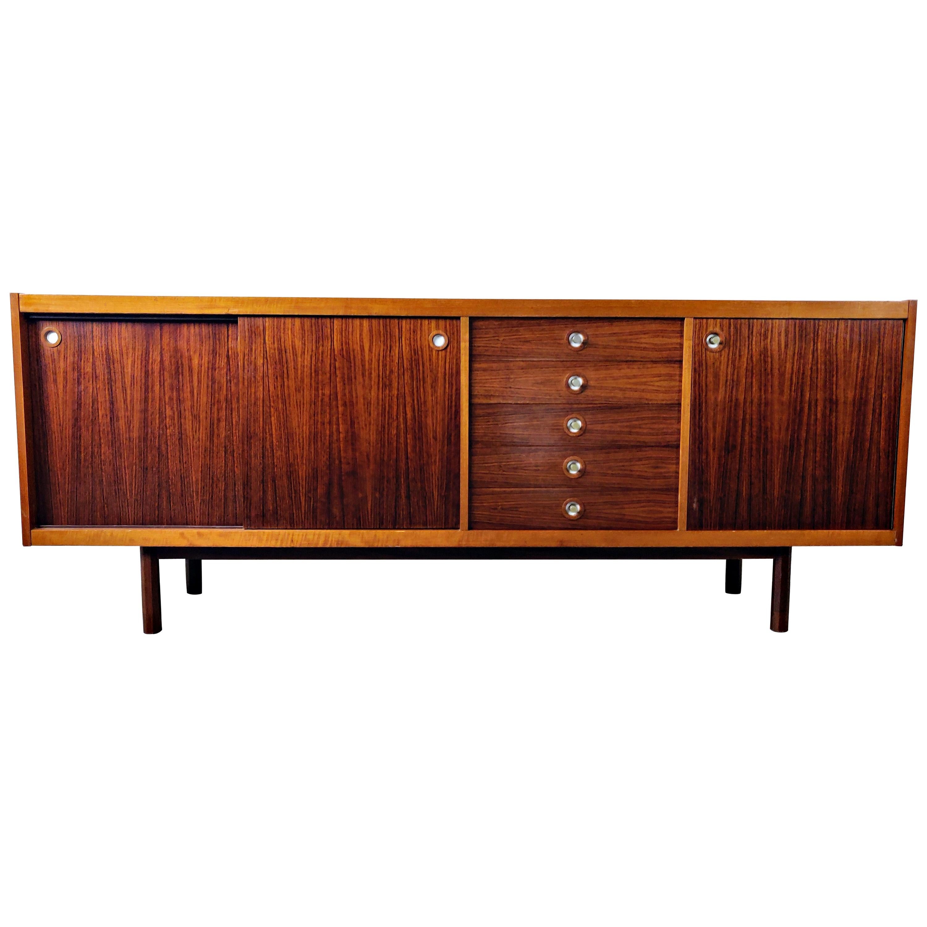 Georges Coslin Mid-Century Modern Wooden Sideboard, 1950s For Sale