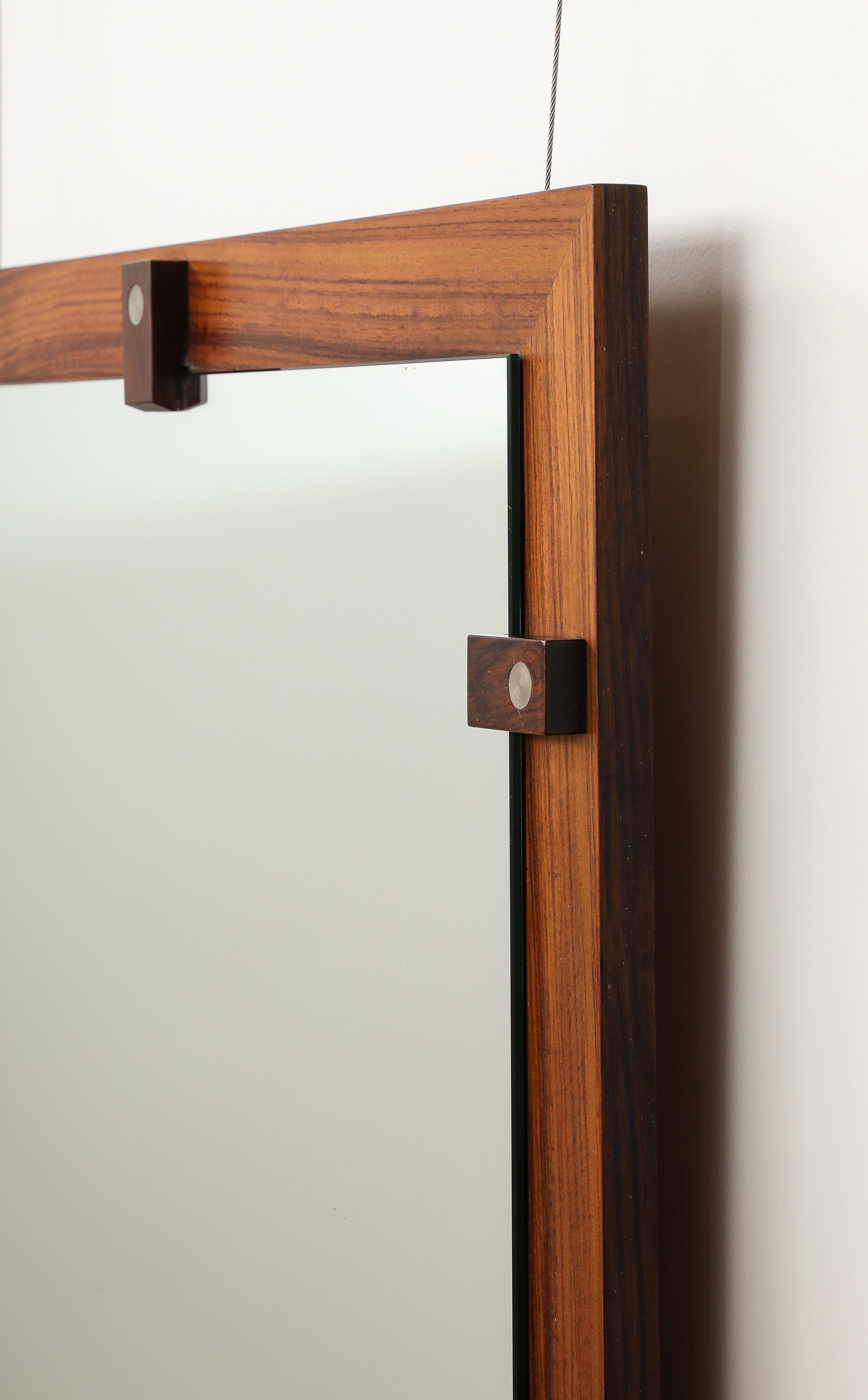 Espejo de pared de madera de Georges Coslin, hacia 1960 Moderno de mediados de siglo en venta