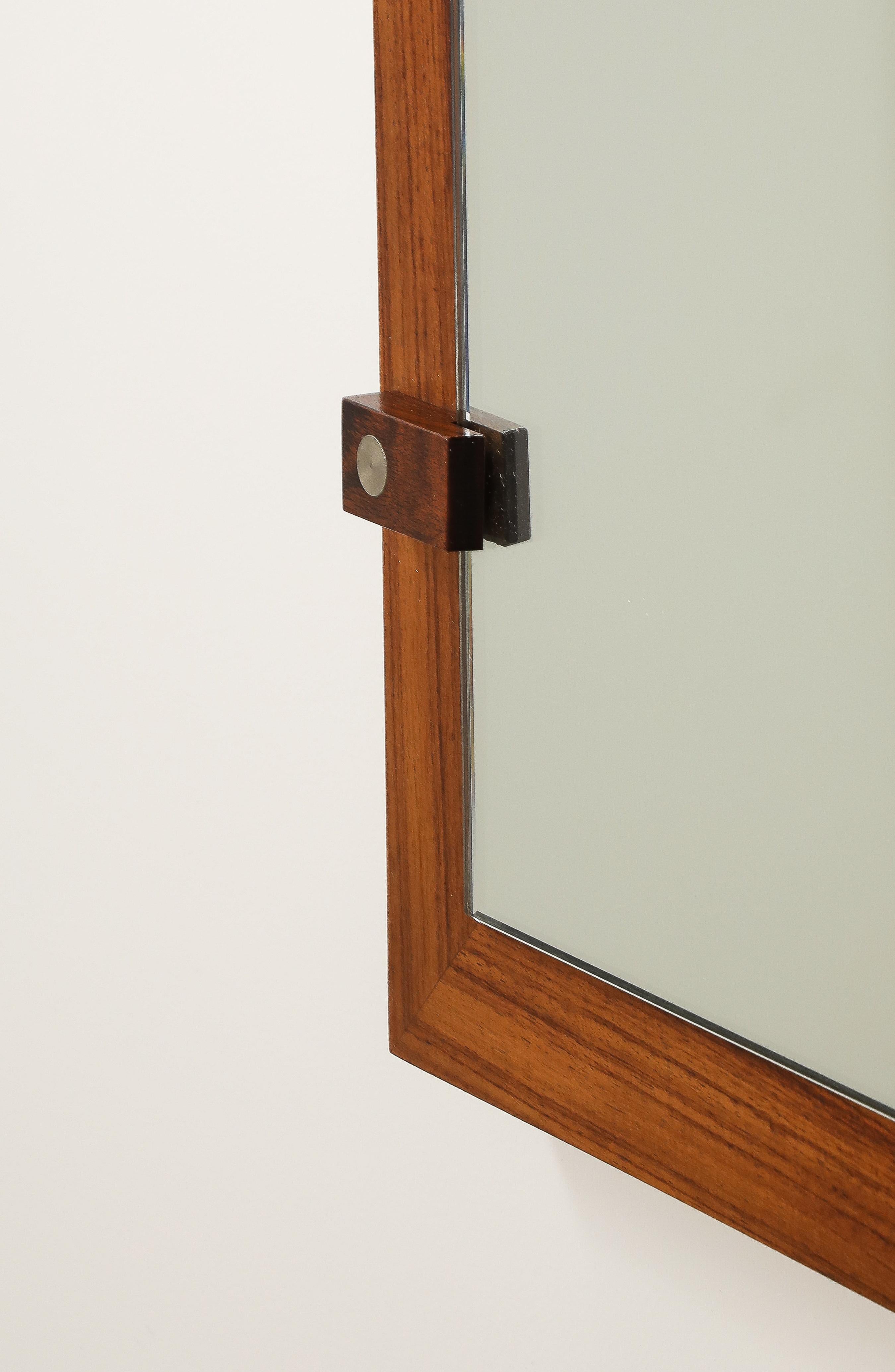 Espejo de pared de madera de Georges Coslin, hacia 1960 Italiano en venta