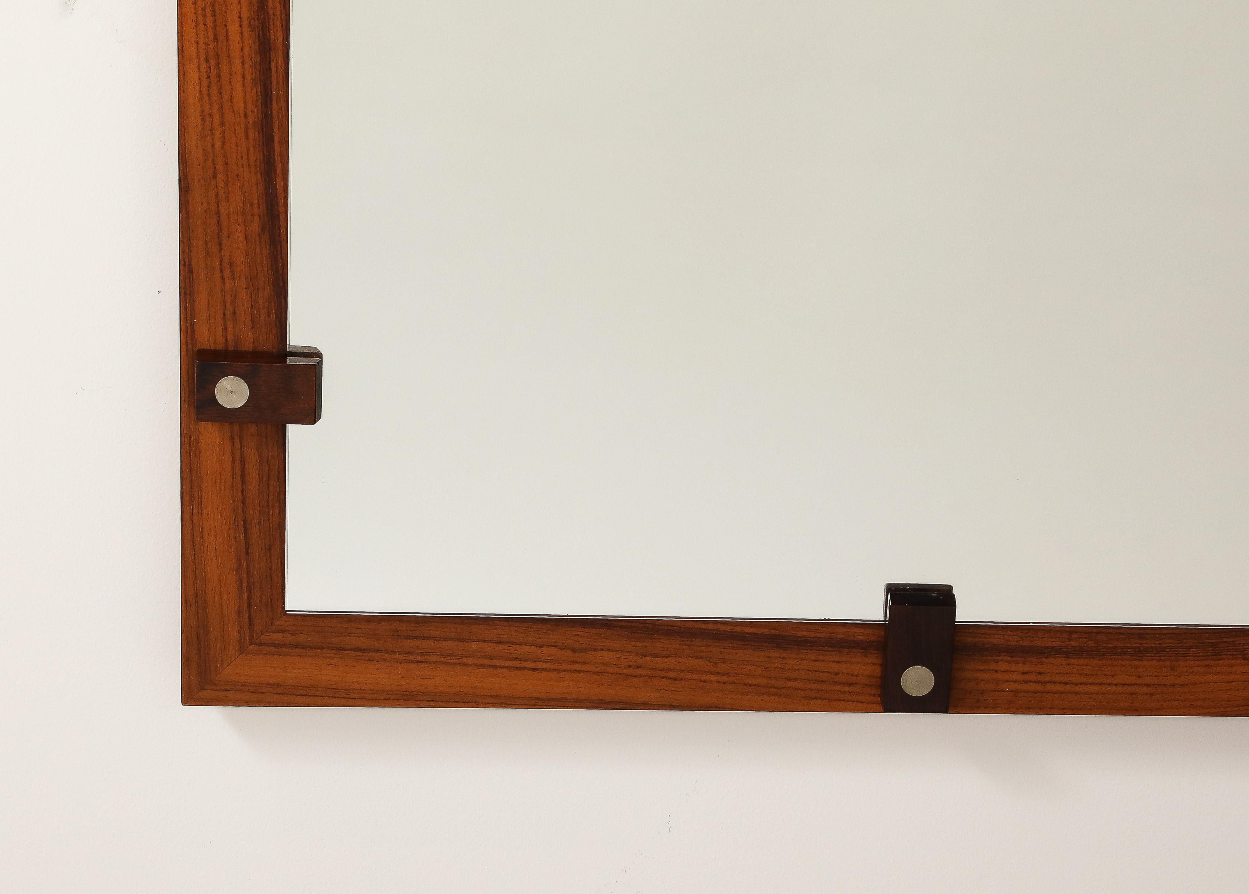 Espejo de pared de madera de Georges Coslin, hacia 1960 mediados del siglo XX en venta