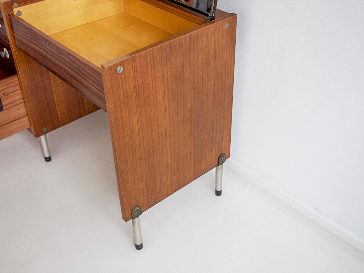 Georges Coslin Wooden Desk or Vanity Table In Good Condition In Madrid, ES