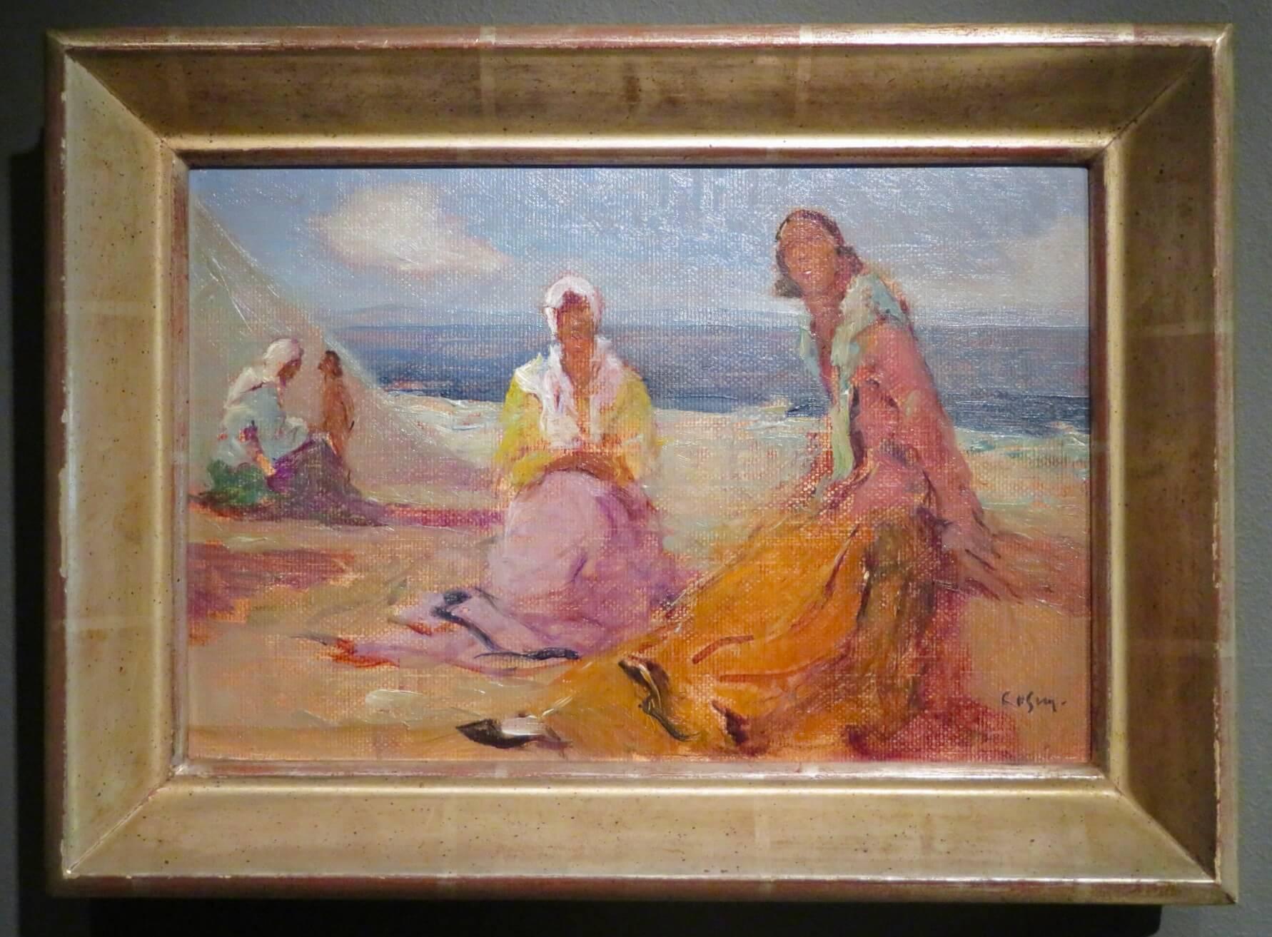 GEORGES COSMADOPOULOS  Figurative Painting – Original Fine Mid Century Impressionist Oil Painting by important Greek Painter