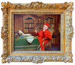 'Cardinal in His Though' by Georges Croegaert ( Antwerp 1848 - 1923 Paris )