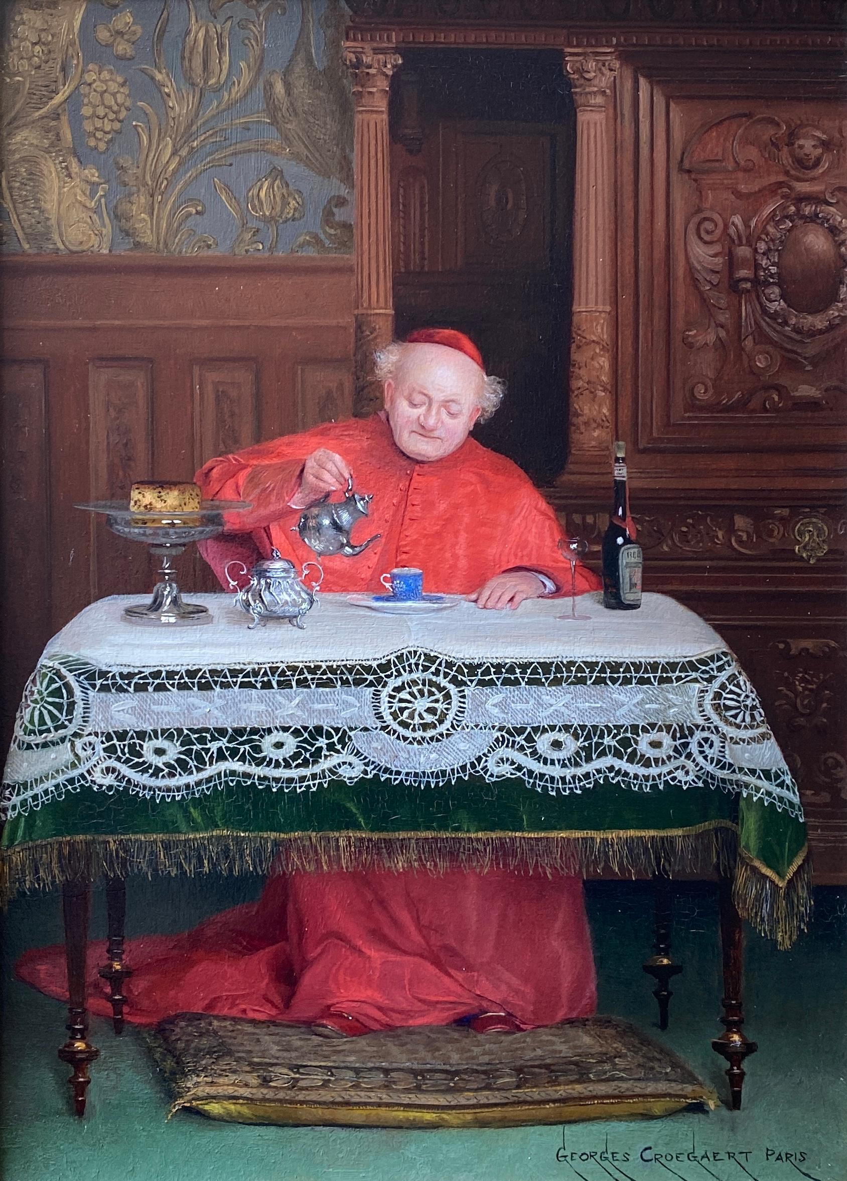 Tea Time, Georges Croegaert, Antwerpen 1848 - 1923, Belgisch - Französischer Maler 1