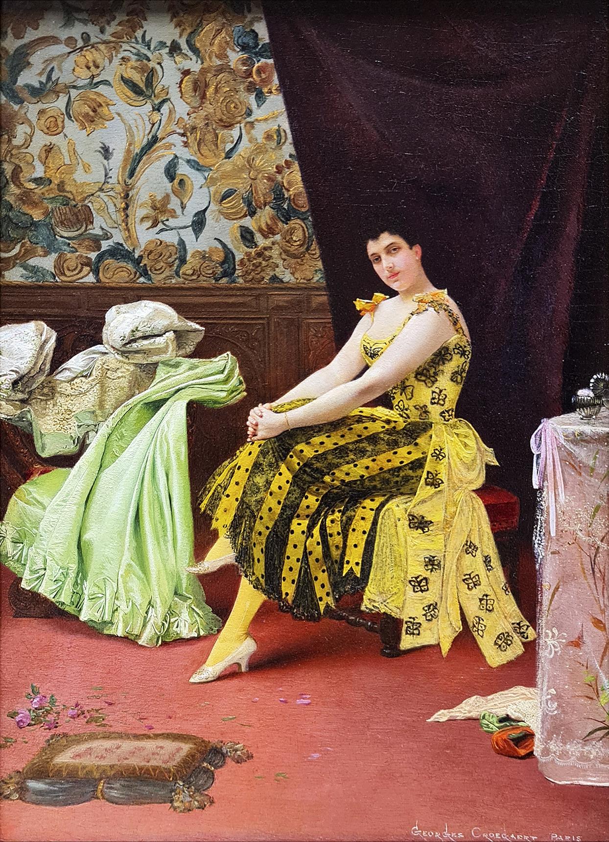 Georges Croegaert Portrait Painting - The Dressing Room