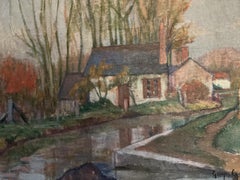 Early French Fauvist Landscape Oil Painting by Georges Cyr (1881-1964)