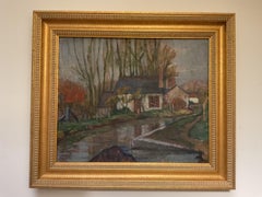 Early French Fauvist Landscape Oil Painting by Georges Cyr (1881-1964)