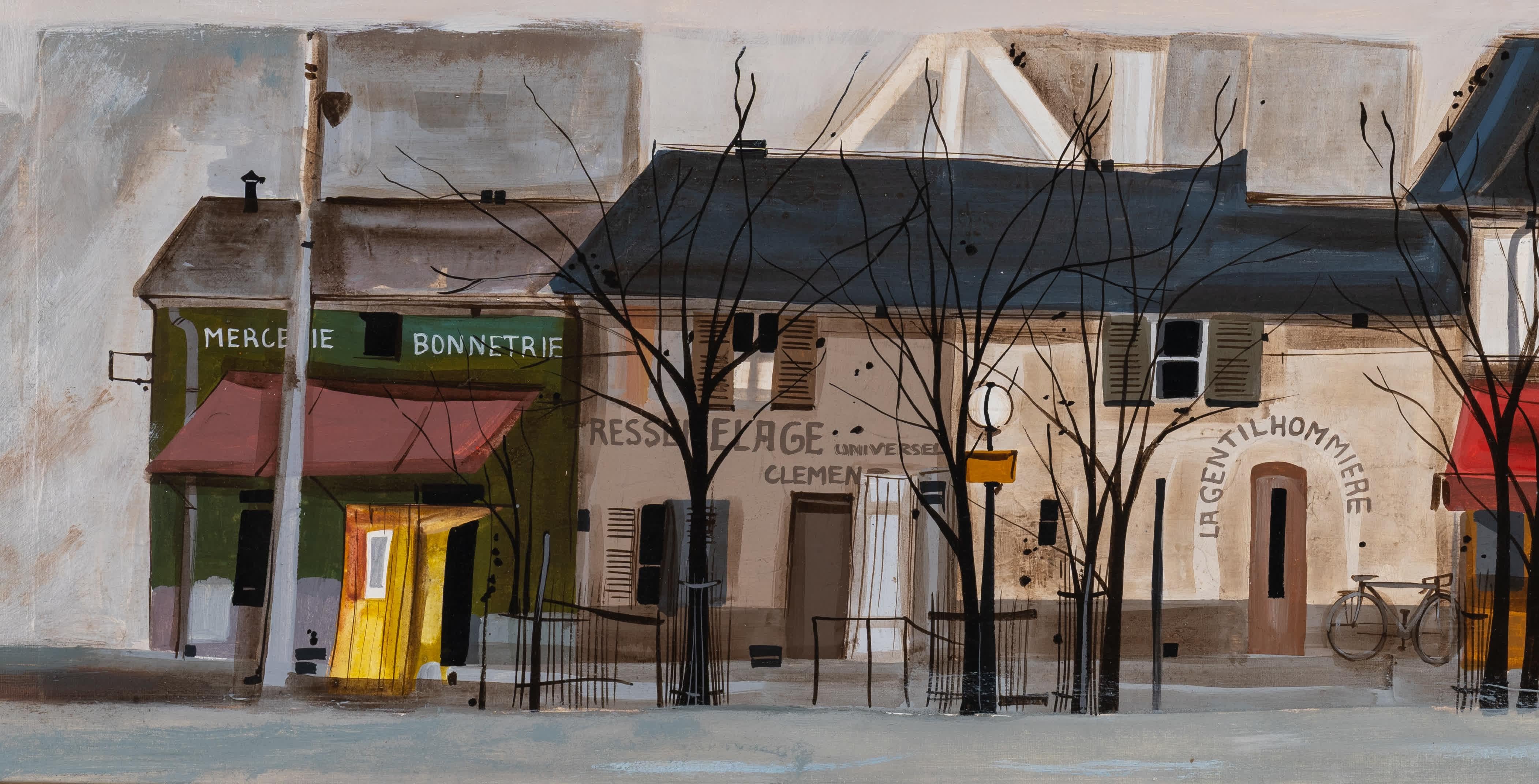 La Gentilhommiere Bar (Zeitgenössisch), Painting, von Georges Damin 