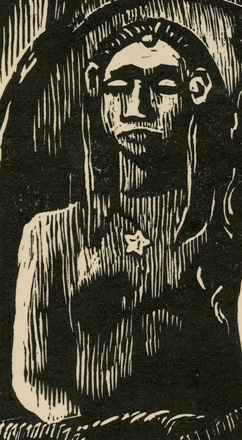 Portrait de Paul Gauguin - Post-Impressionist Print by Georges Daniel de Monfreid