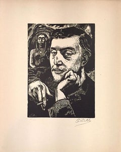 Portrait de Paul Gauguin - Woodcut by Georges-Daniel DeMonfried - 1900s