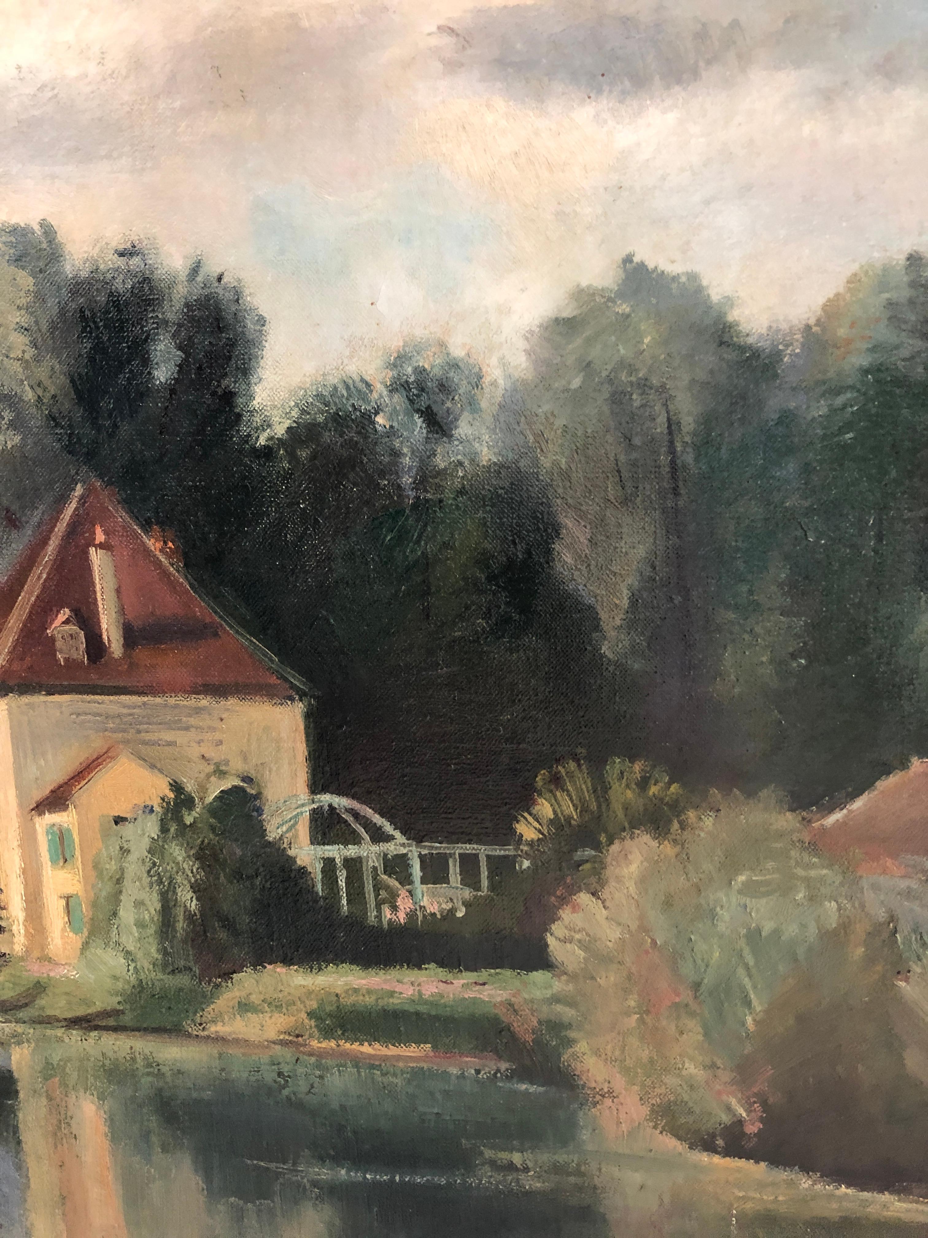 Animated landscape on the banks of the Seine For Sale 2