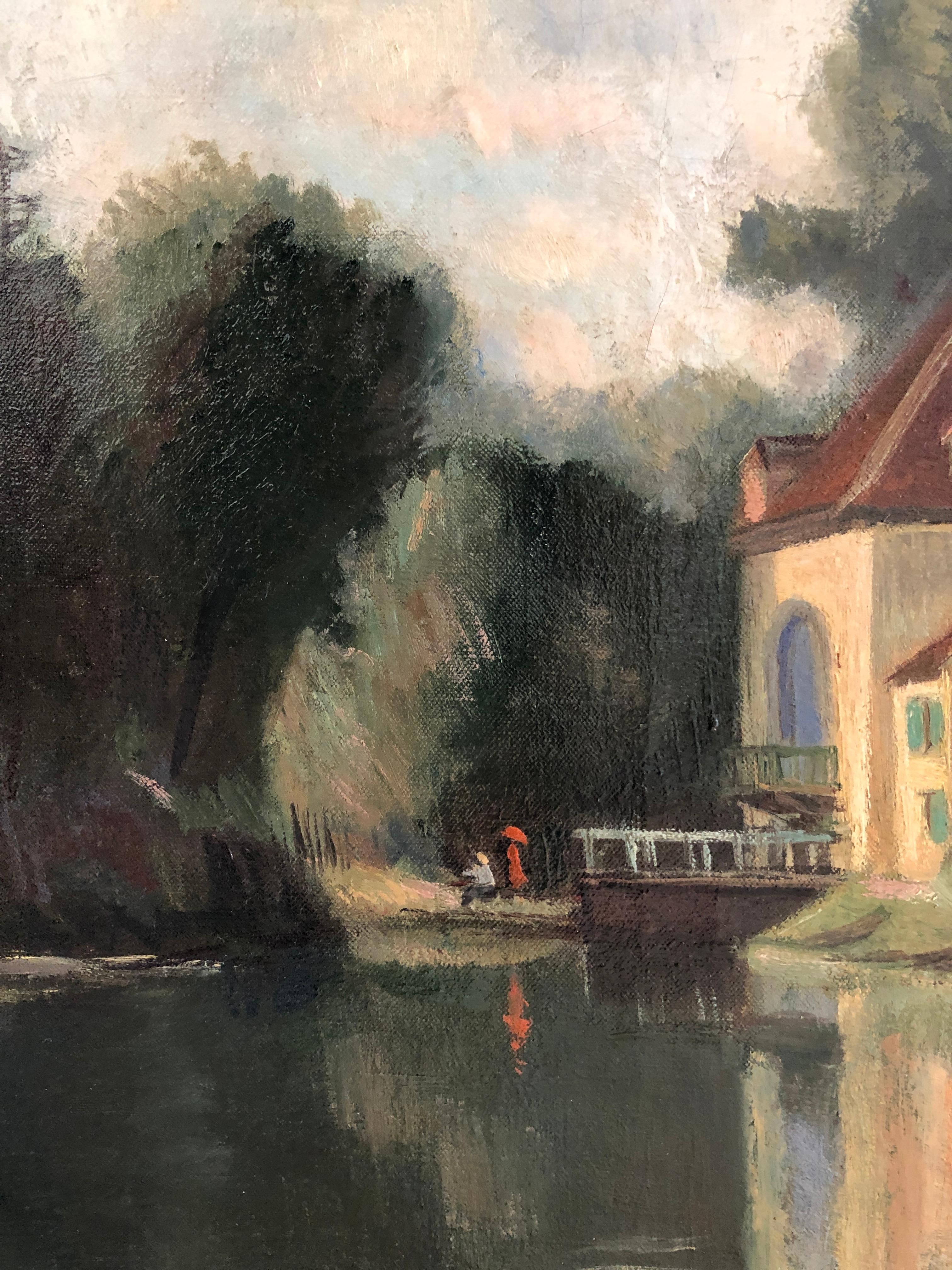 Animated landscape on the banks of the Seine For Sale 3