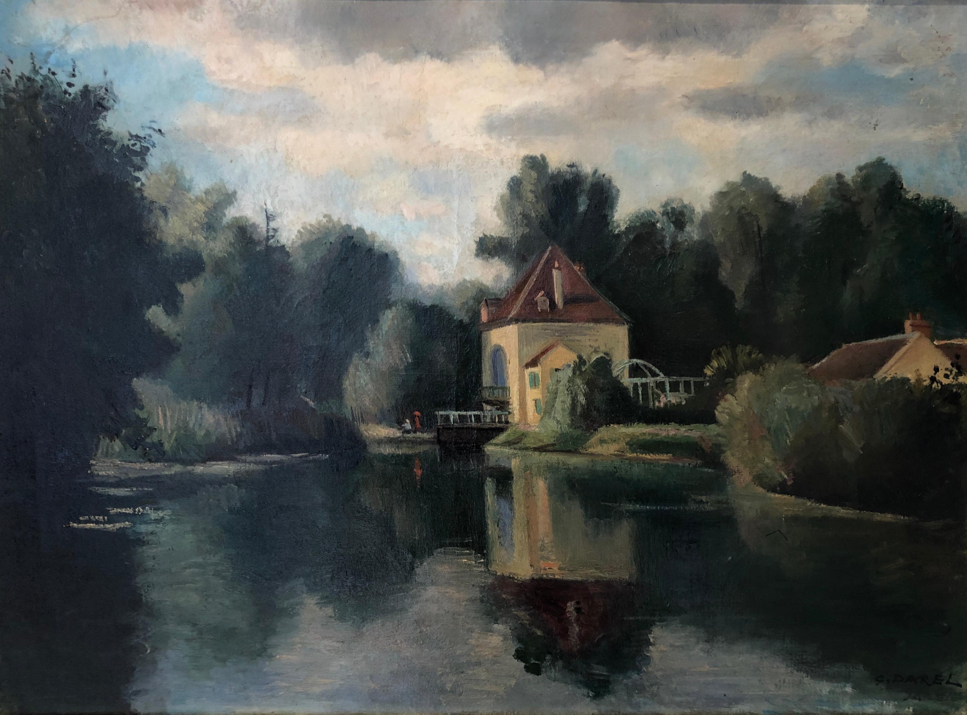 Animate Landschaft am Ufer der Seine am Ufer der Seine