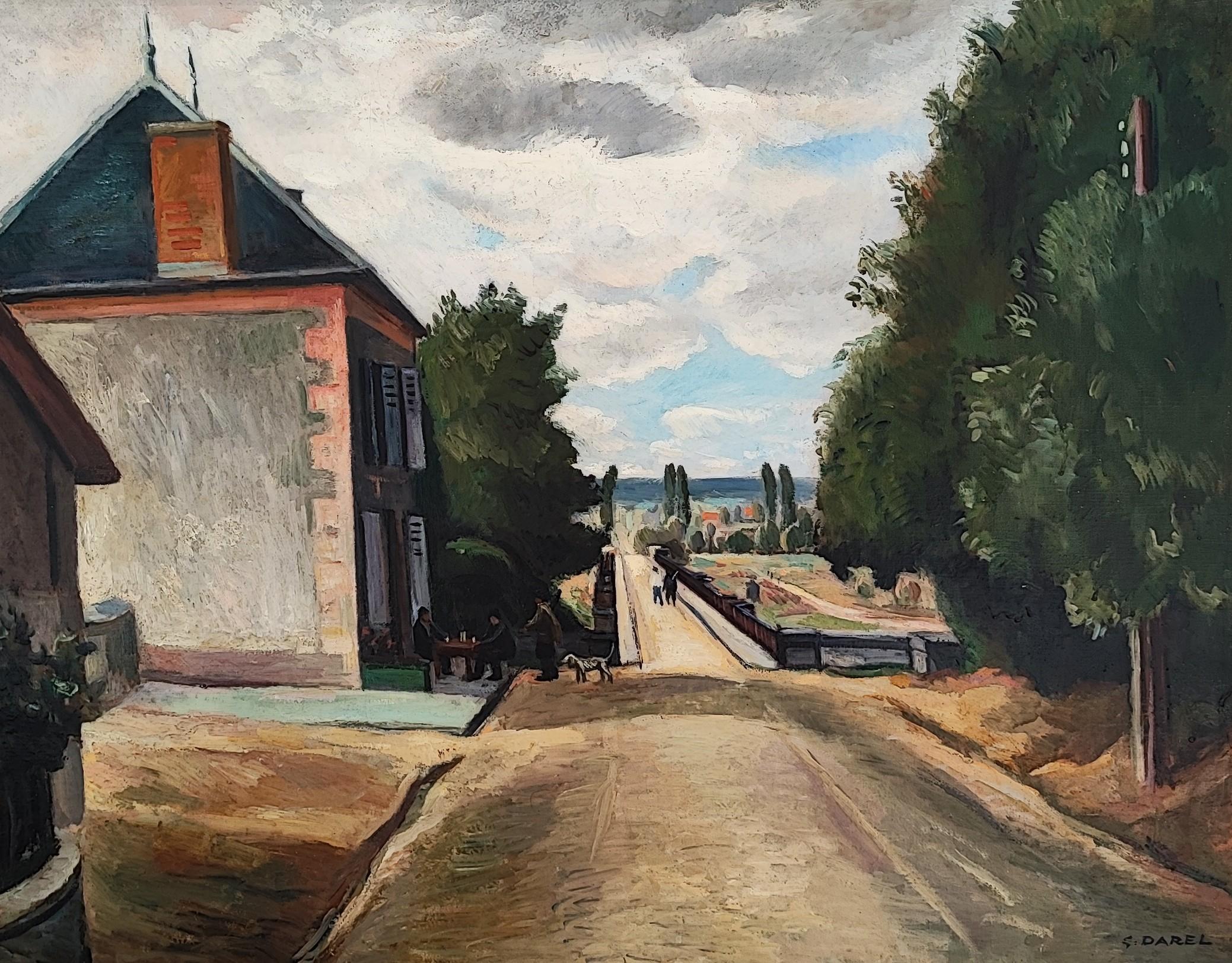 Georges Darel Landscape Painting – Jäger bei Billy's