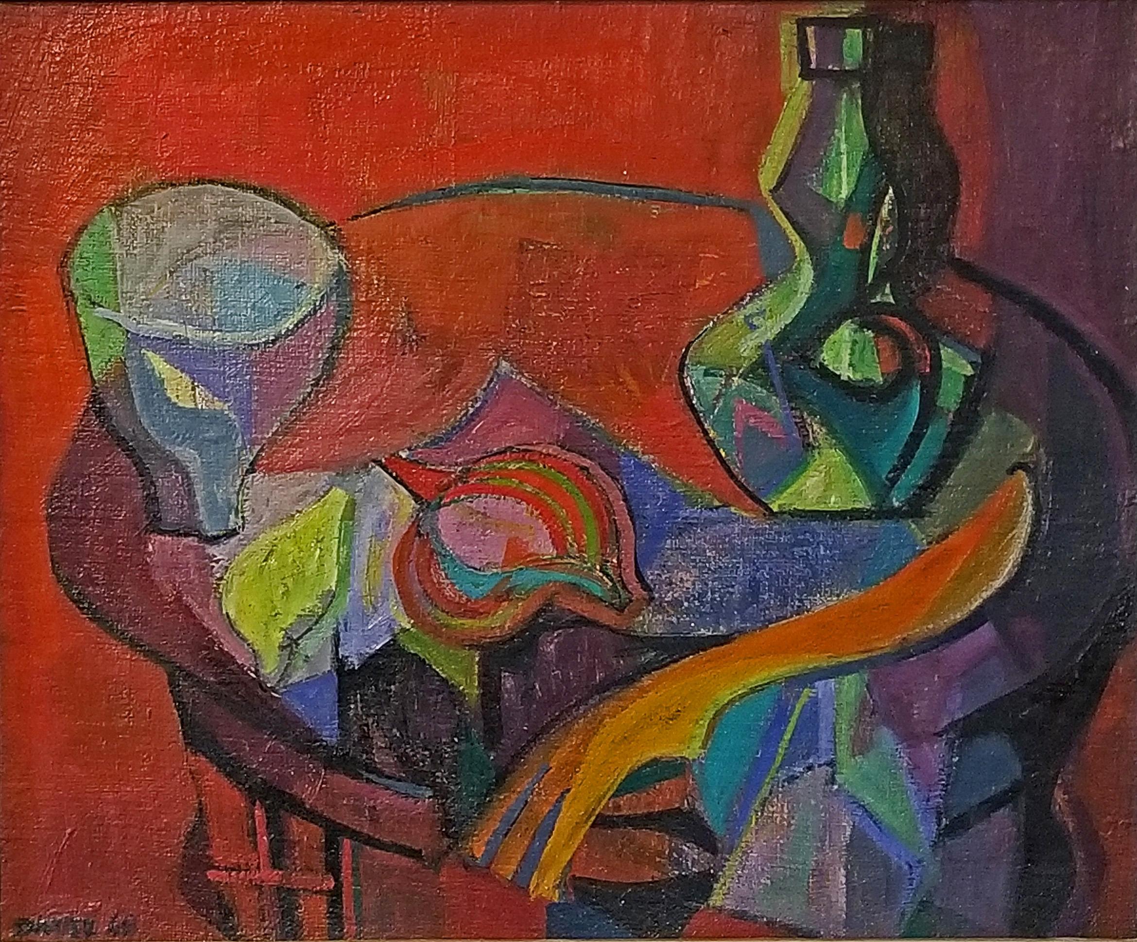 Georges Dayez Still-Life Painting - "Still Life with Onion"