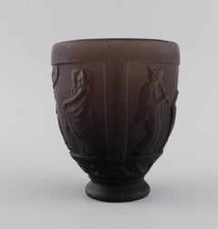 Georges De Feure, France, Art Deco Vase in Purple Art Glass