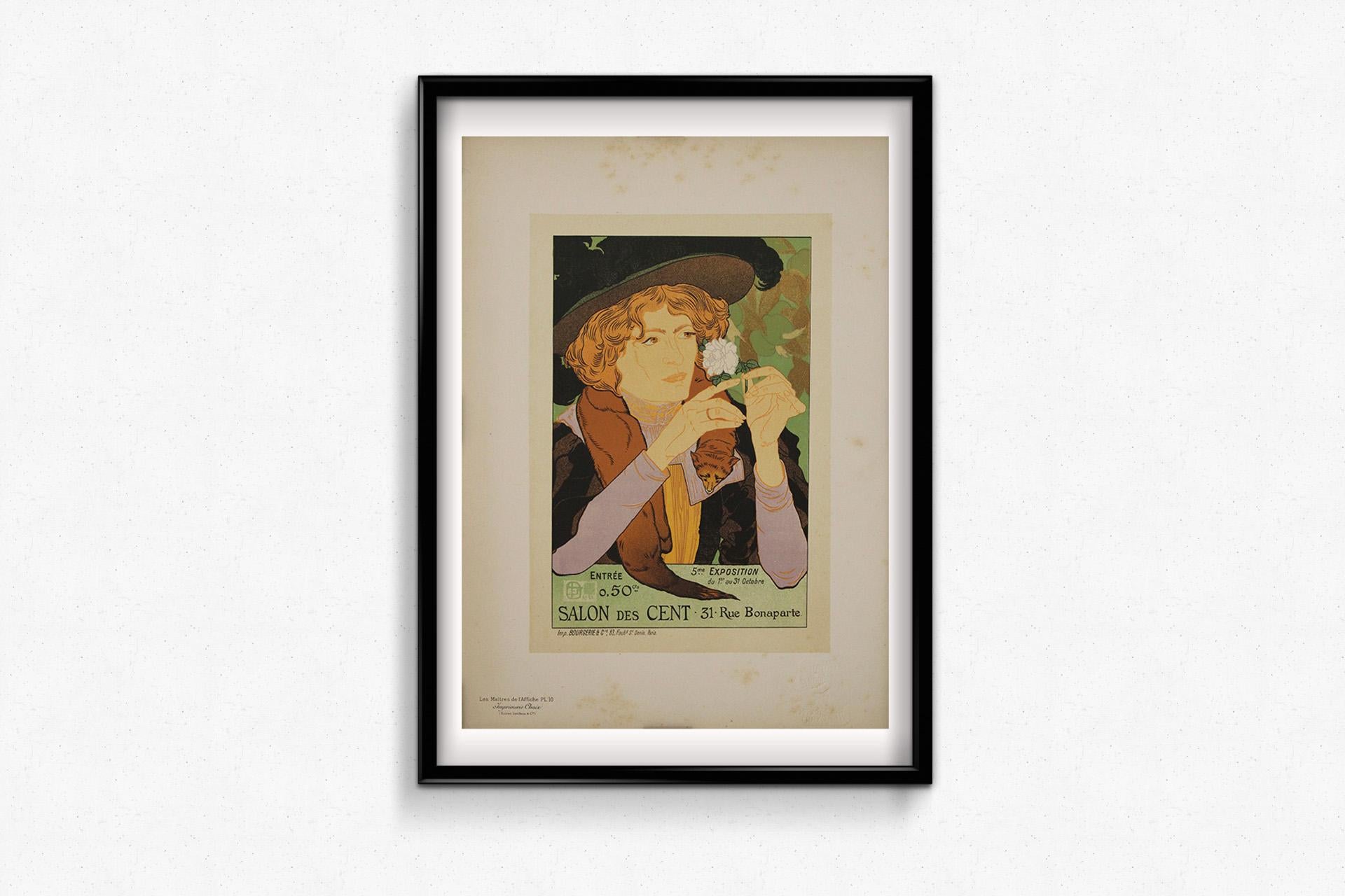 1896 Original lithograph by Georges de Feure - Salon des cent For Sale 2