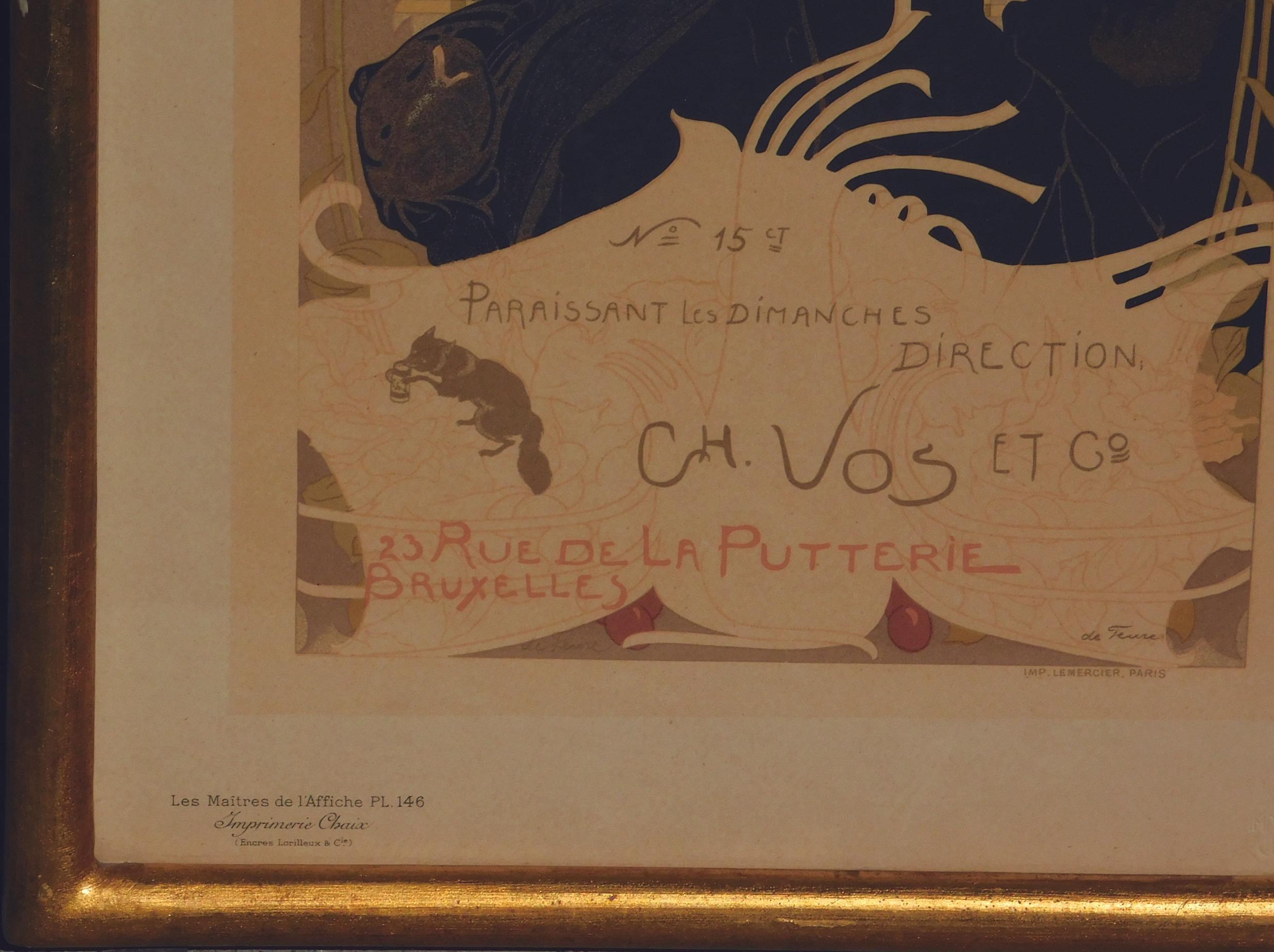 Georges deFeure Jugendstil-Farblithographie, Journal des Ventes im Angebot 2