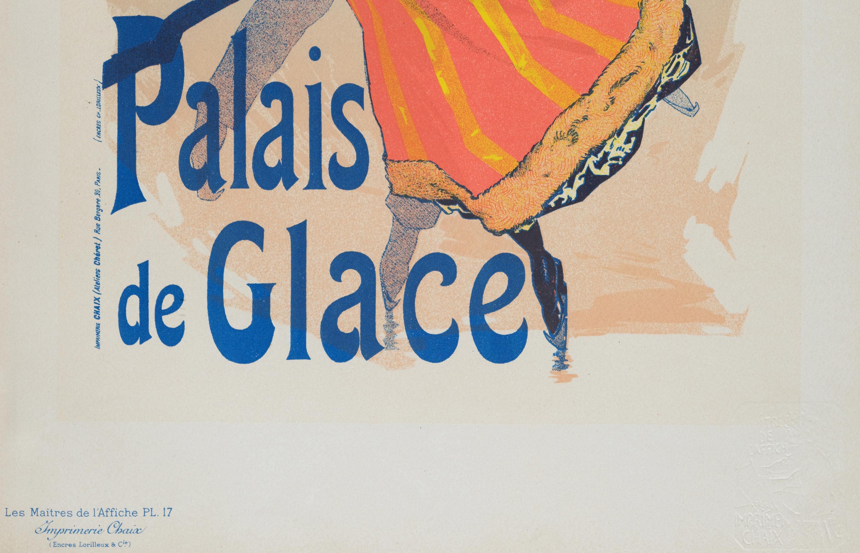 Palais de Glace: A 19th C. Lithograph from Maitres de l'Affiche by Jules Cheret - Beige Portrait Print by Georges De Feure