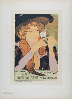 Salon des Cents: Una litografia del 19° C. da Maitres de l'Affiche di Feure/Cheret