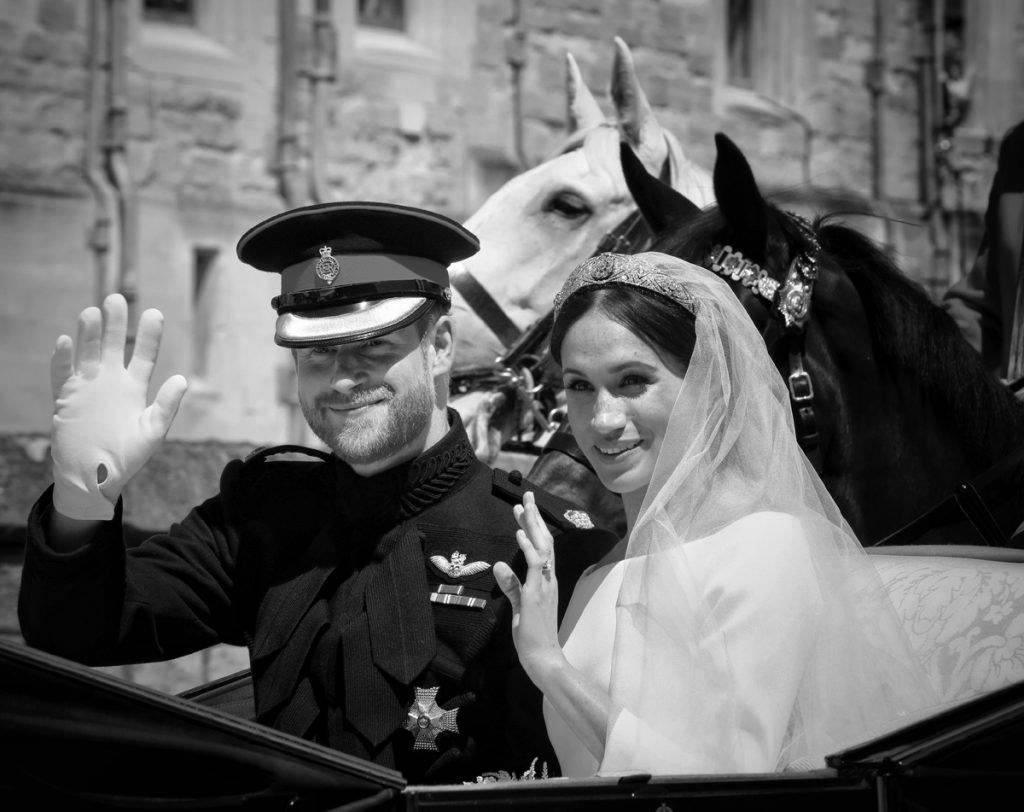 Georges De Keerle Black and White Photograph - 'The Duke & Duchess Of Sussex'  Limited Edition Silver Gelatin print 
