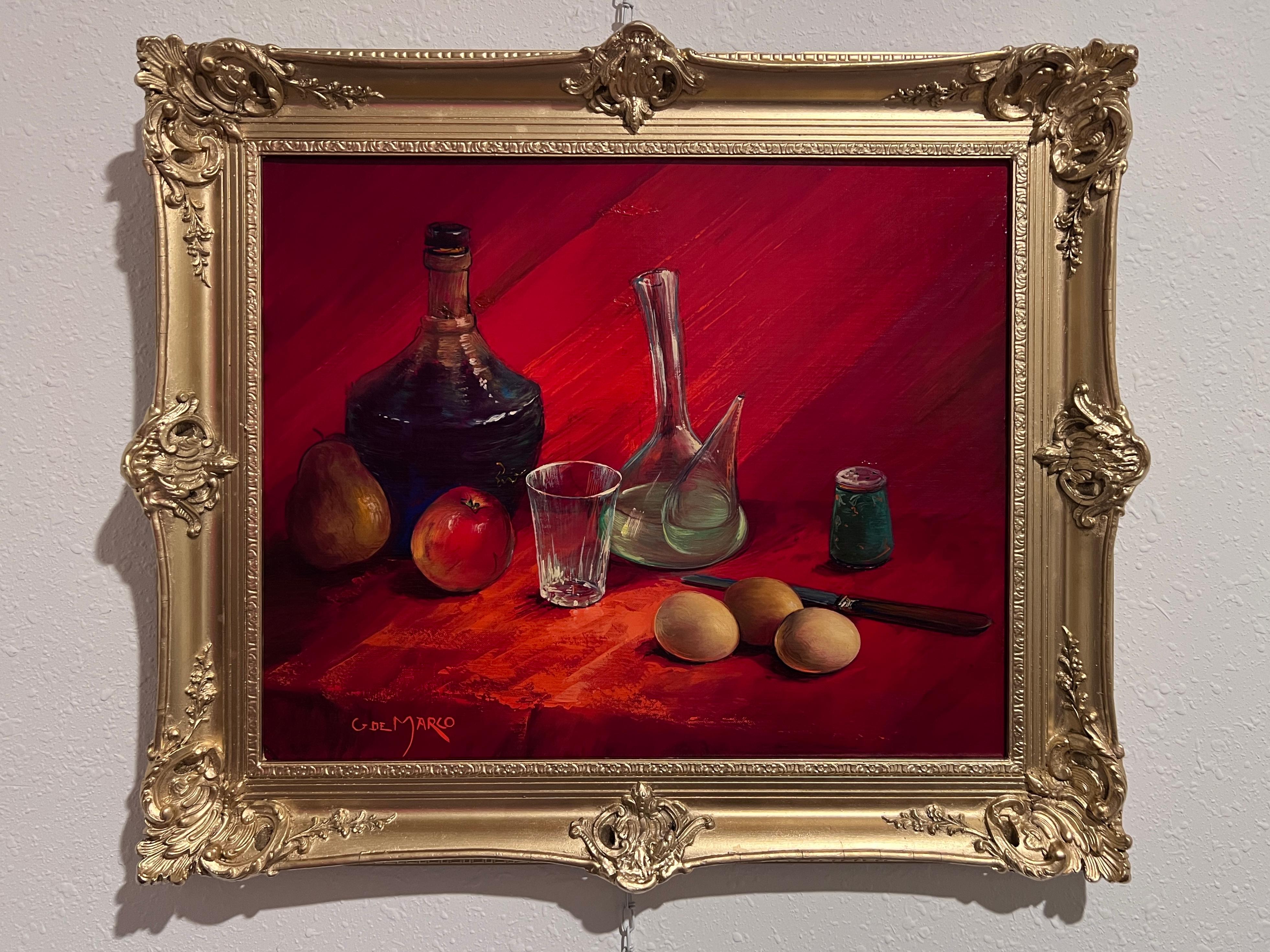 Listed French Artist Georges de Marco 1906-1990 Oil canvas painting Still Life For Sale 1