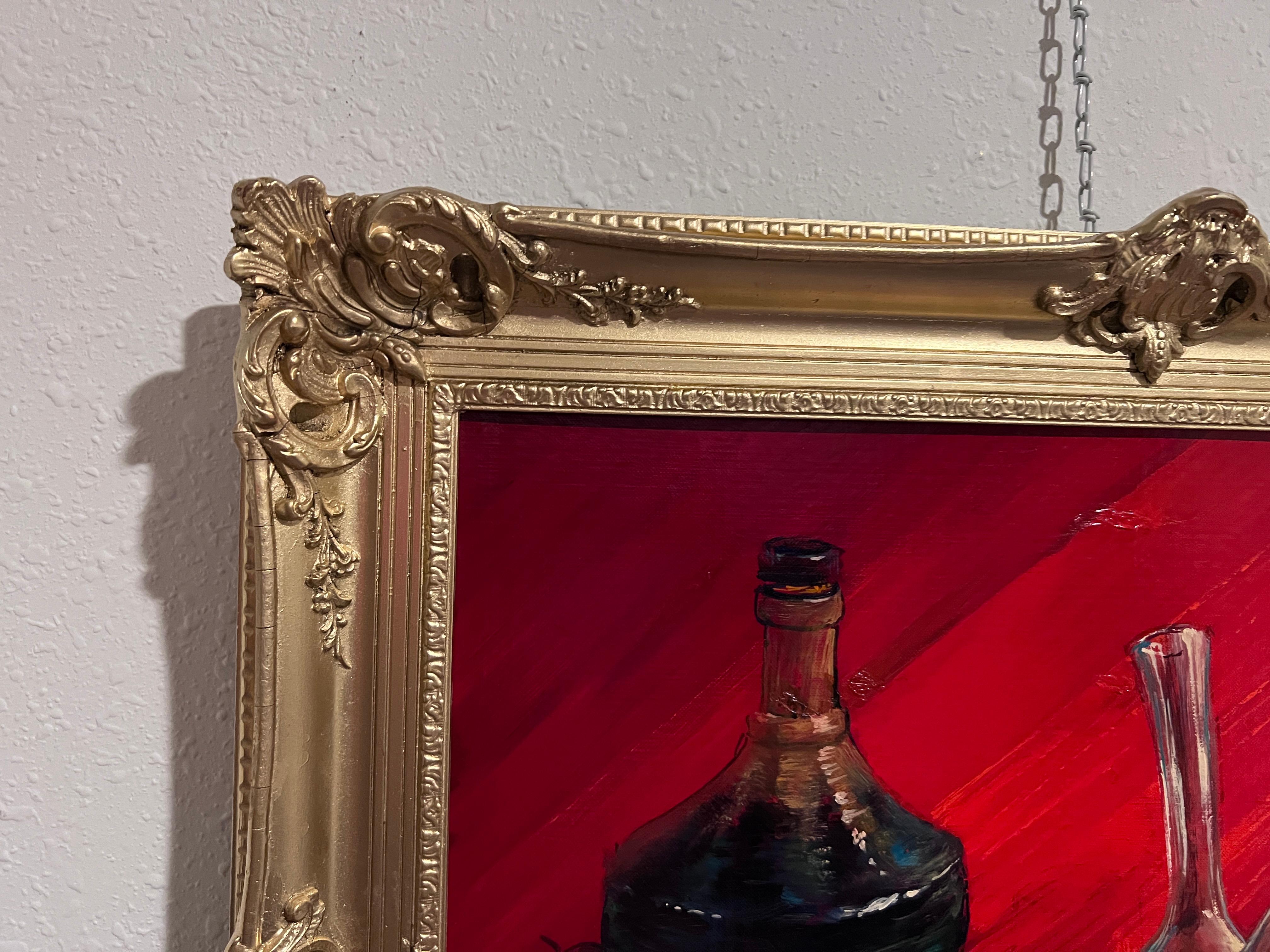 Listed French Artist Georges de Marco 1906-1990 Oil canvas painting Still Life For Sale 4