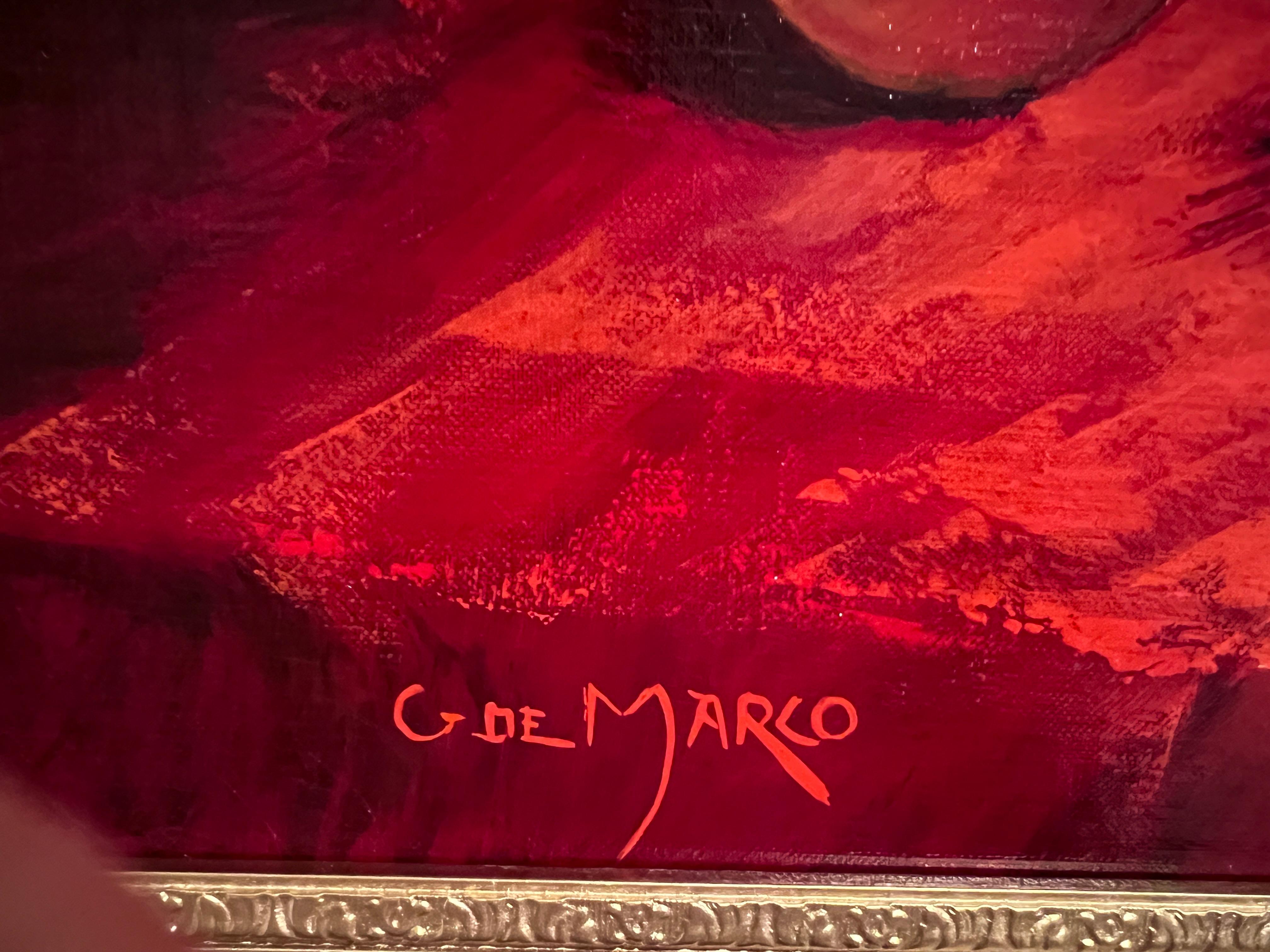 Listed French Artist Georges de Marco 1906-1990 Oil canvas painting Still Life For Sale 7