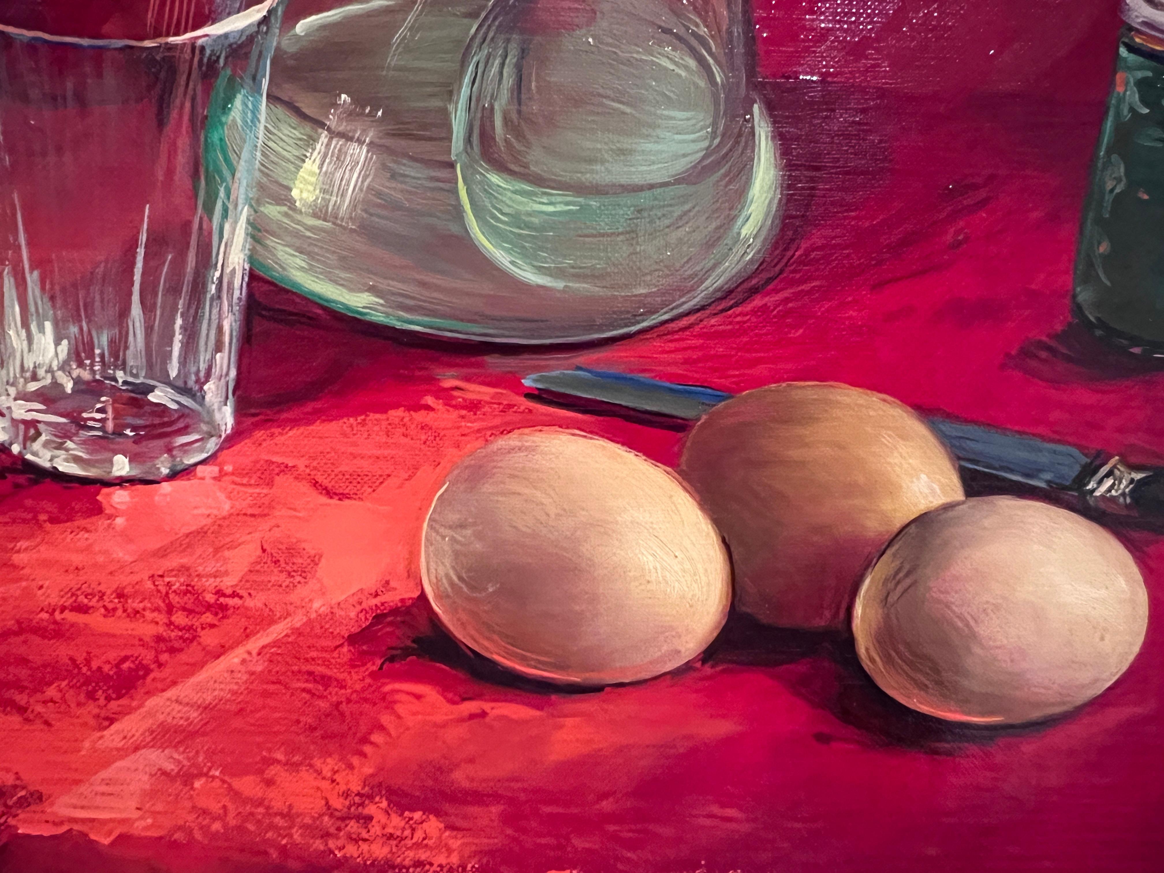 Listed French Artist Georges de Marco 1906-1990 Oil canvas painting Still Life For Sale 8