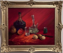 Listado Artista francés Georges de Marco 1906-1990 Pintura al óleo Naturaleza muerta