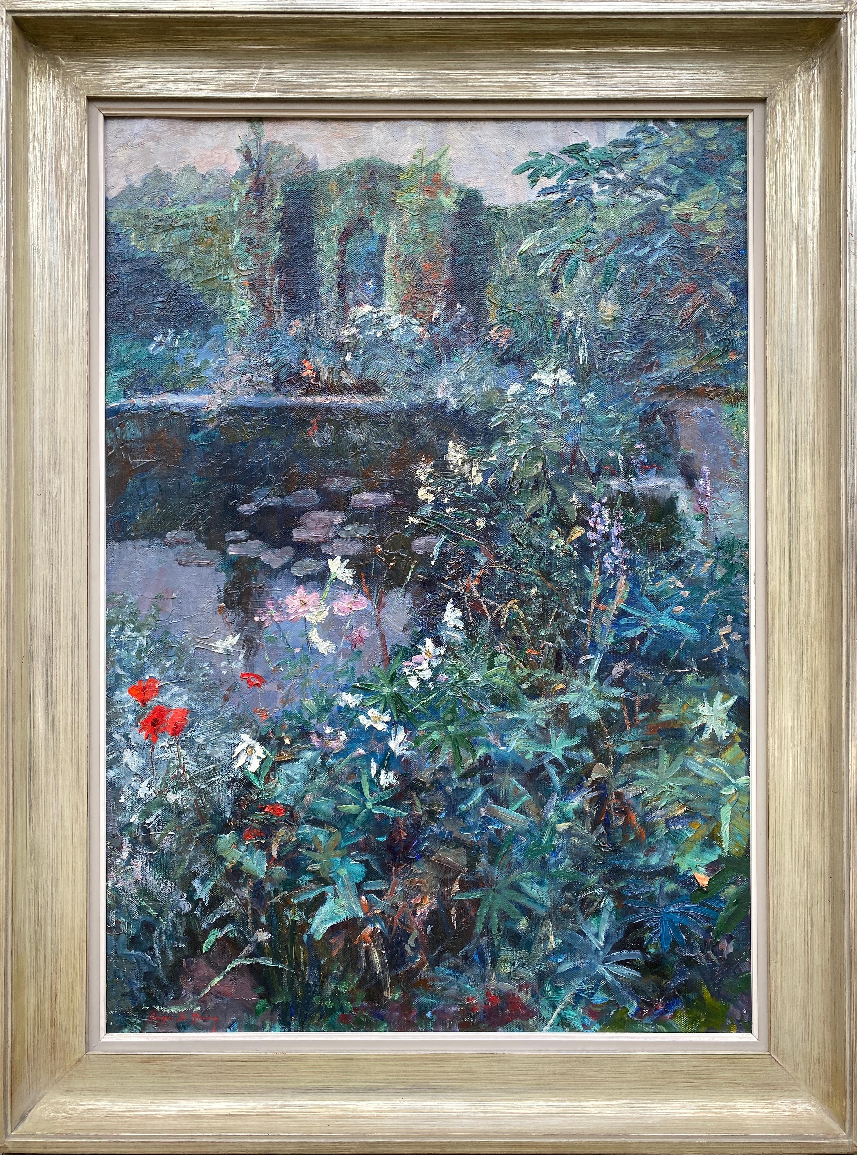 "Ruins in the Garden of Flowers"
by De Sloovere Georges

Bruges, Belgium 1873 – 1970
Bruges School
Signature: Signed bottom left

Medium: Oil on canvas
Dimensions: Image size 92 x 66 cm, frame size 108,50 x 92 cm

Biography: De Sloovere Georges