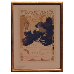 Antique Georges deFeure Art Nouveau Color Lithograph, Journal des Ventes