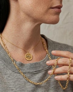 Georges Delrue Yellow Gold Aries Zodiac Pendant 1970s