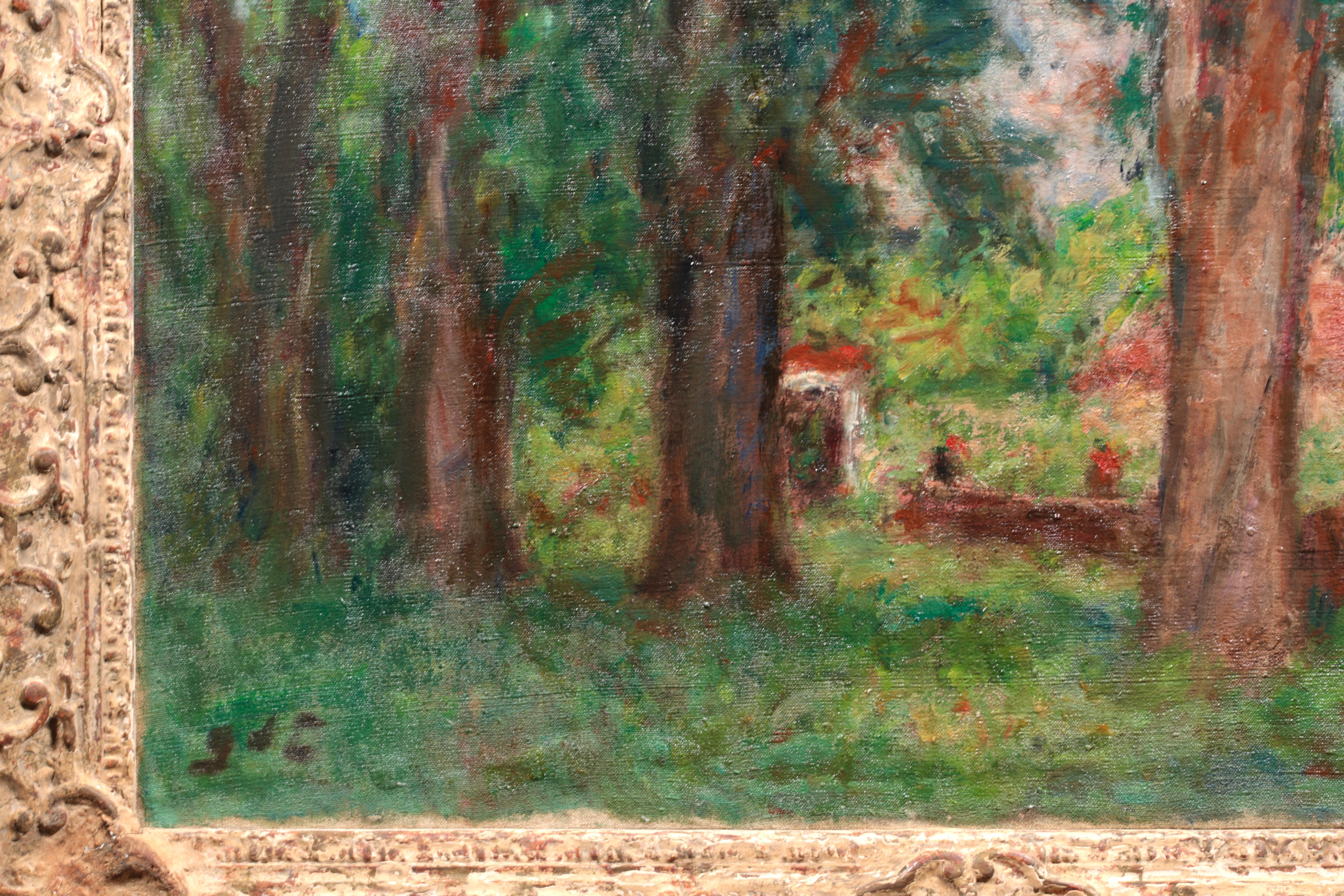 Arbres dans le jardin - Post Impressionist Oil, Landscape by Georges D'Espagnat 8