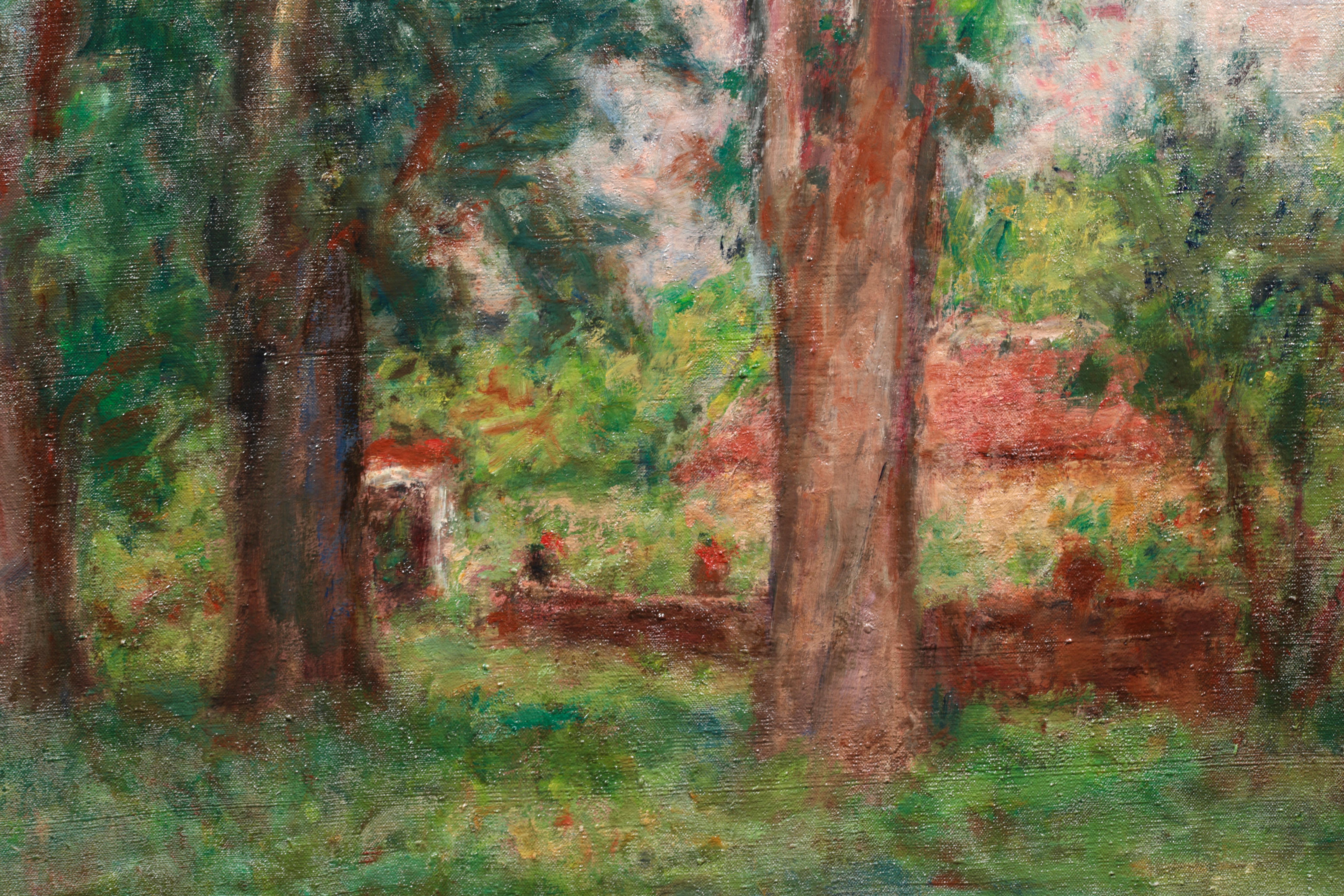 Arbres dans le jardin - Post Impressionist Oil, Landscape by Georges D'Espagnat 9