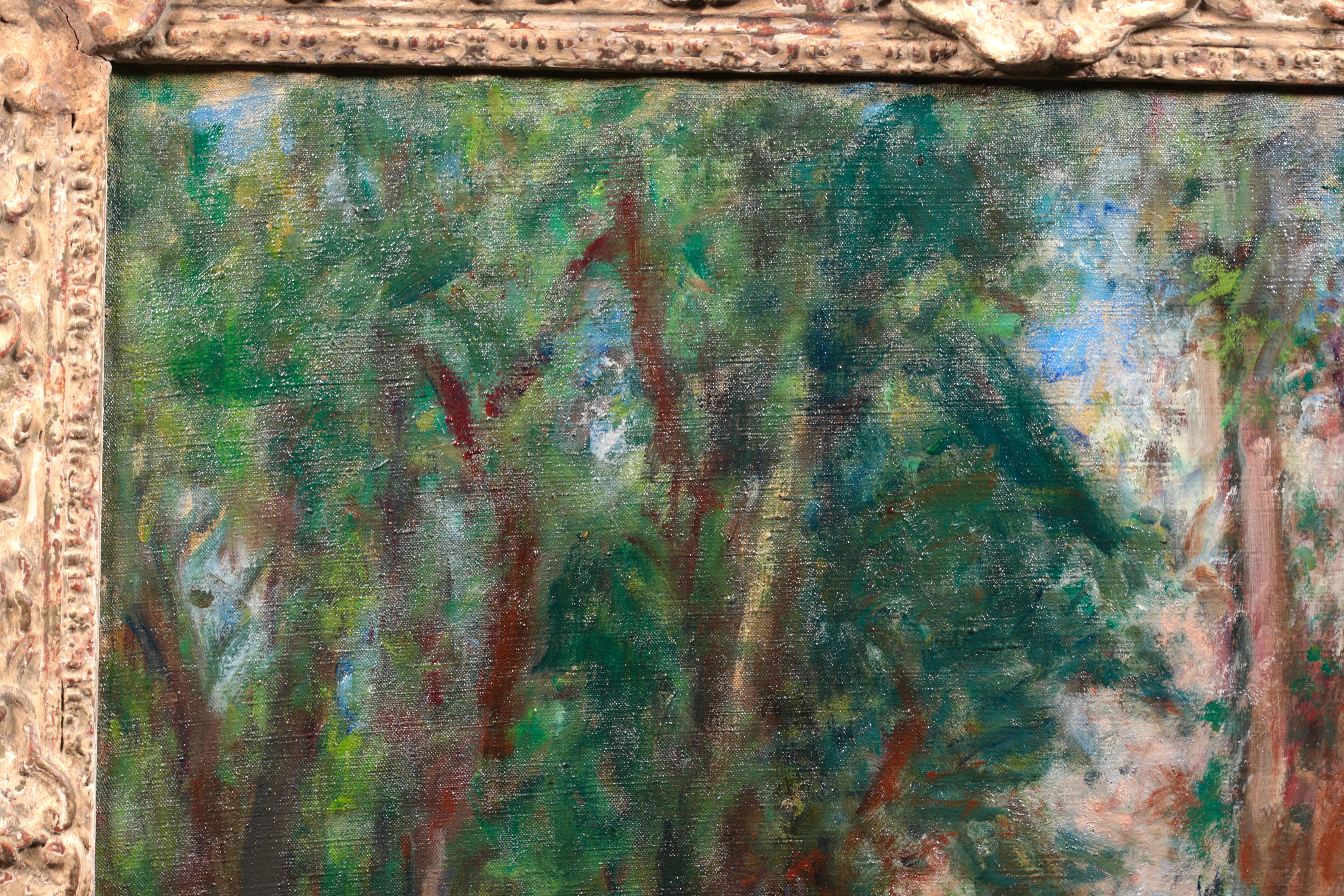 Arbres dans le jardin - Post Impressionist Oil, Landscape by Georges D'Espagnat 2