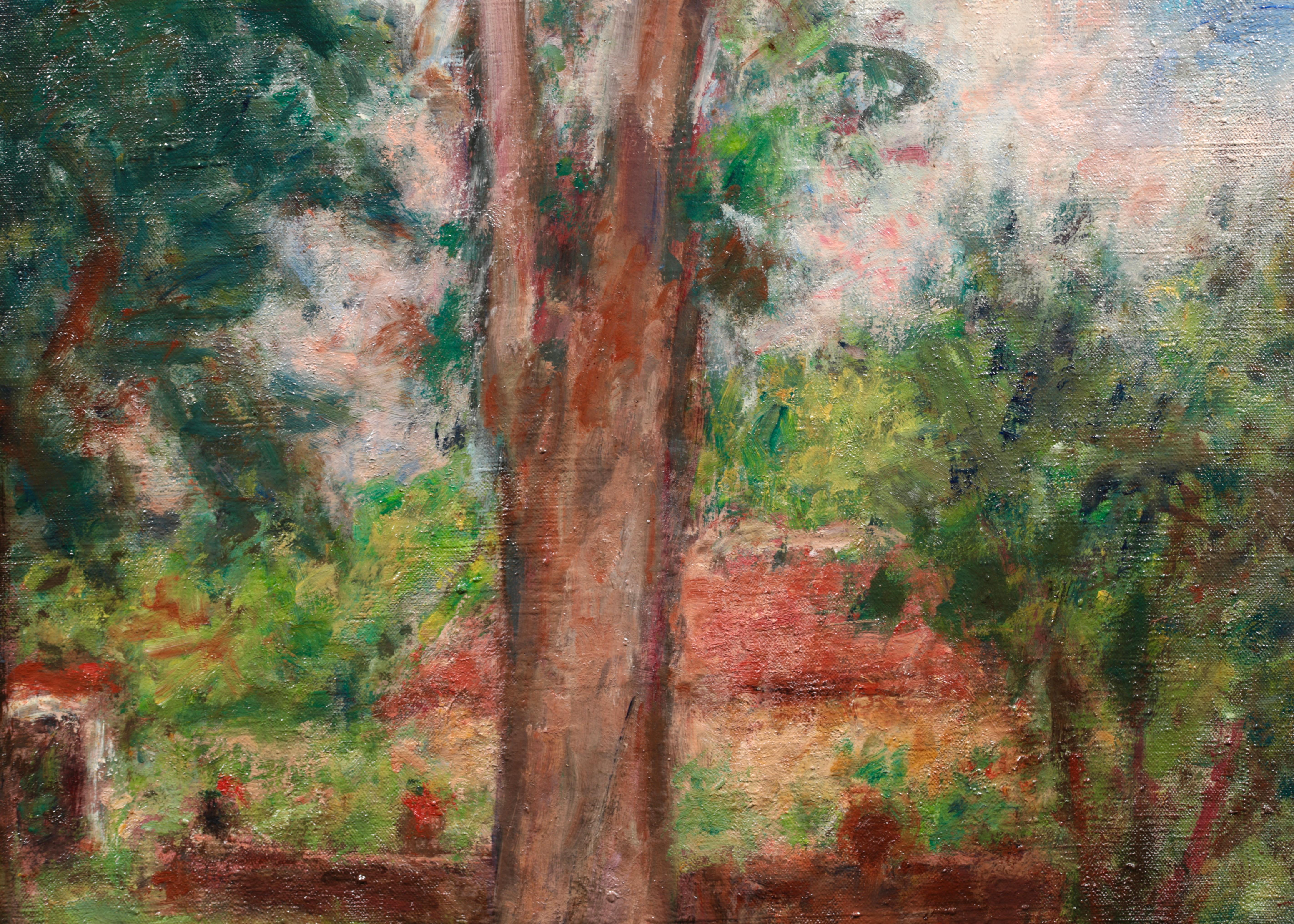 Arbres dans le jardin - Post Impressionist Oil, Landscape by Georges D'Espagnat 5