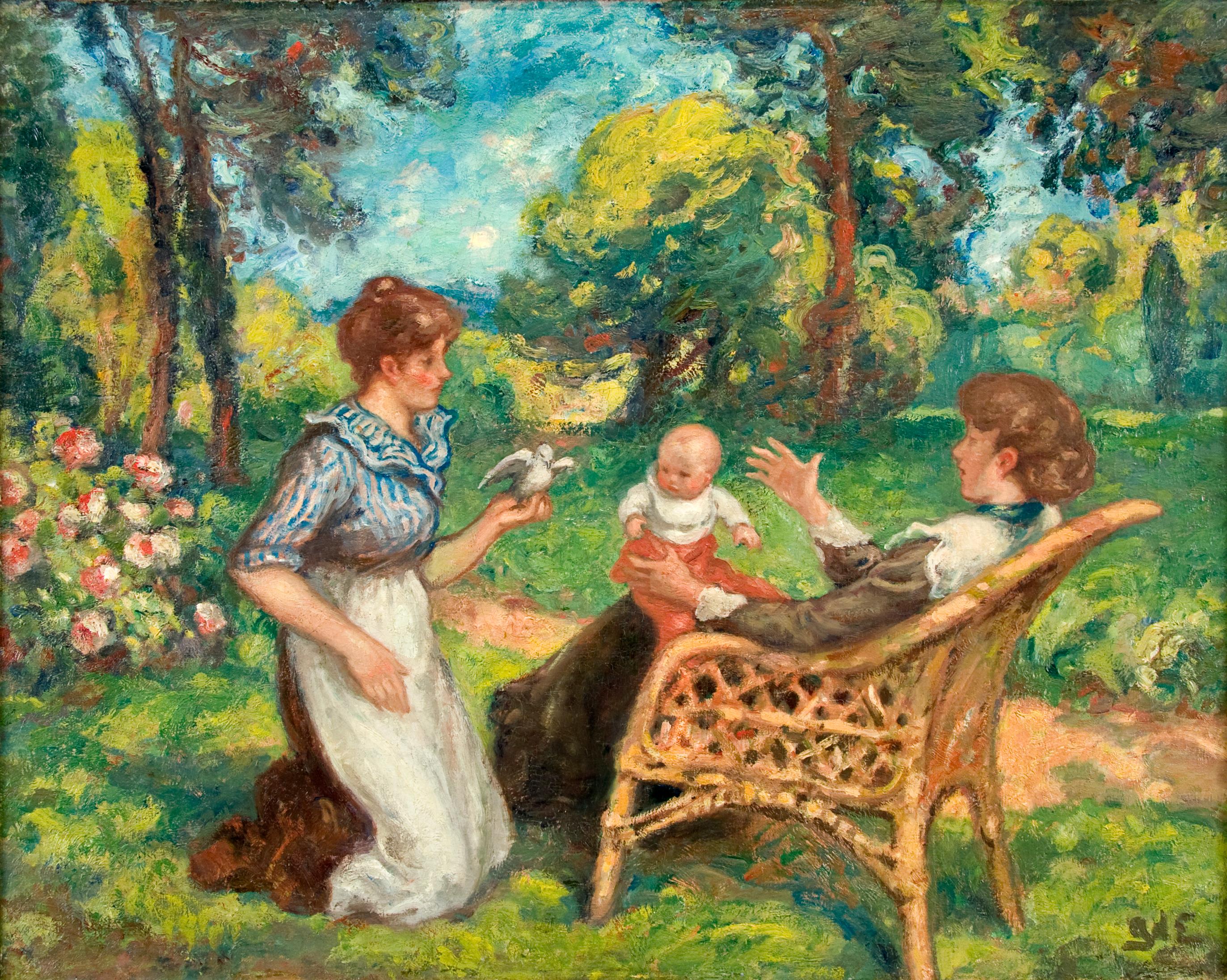 Au Jardin - Painting di Georges D'Espagnat