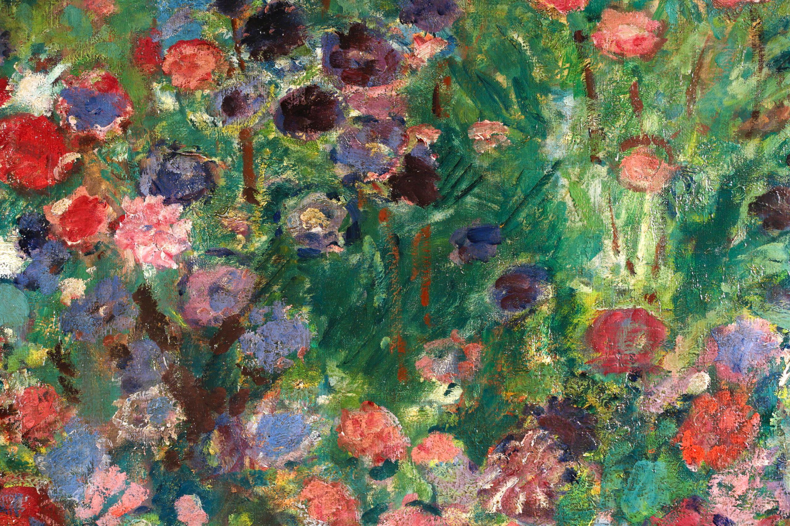 Au Jardin - Post Impressionist Floral Landscape Painting by Georges D'Espagnat For Sale 2