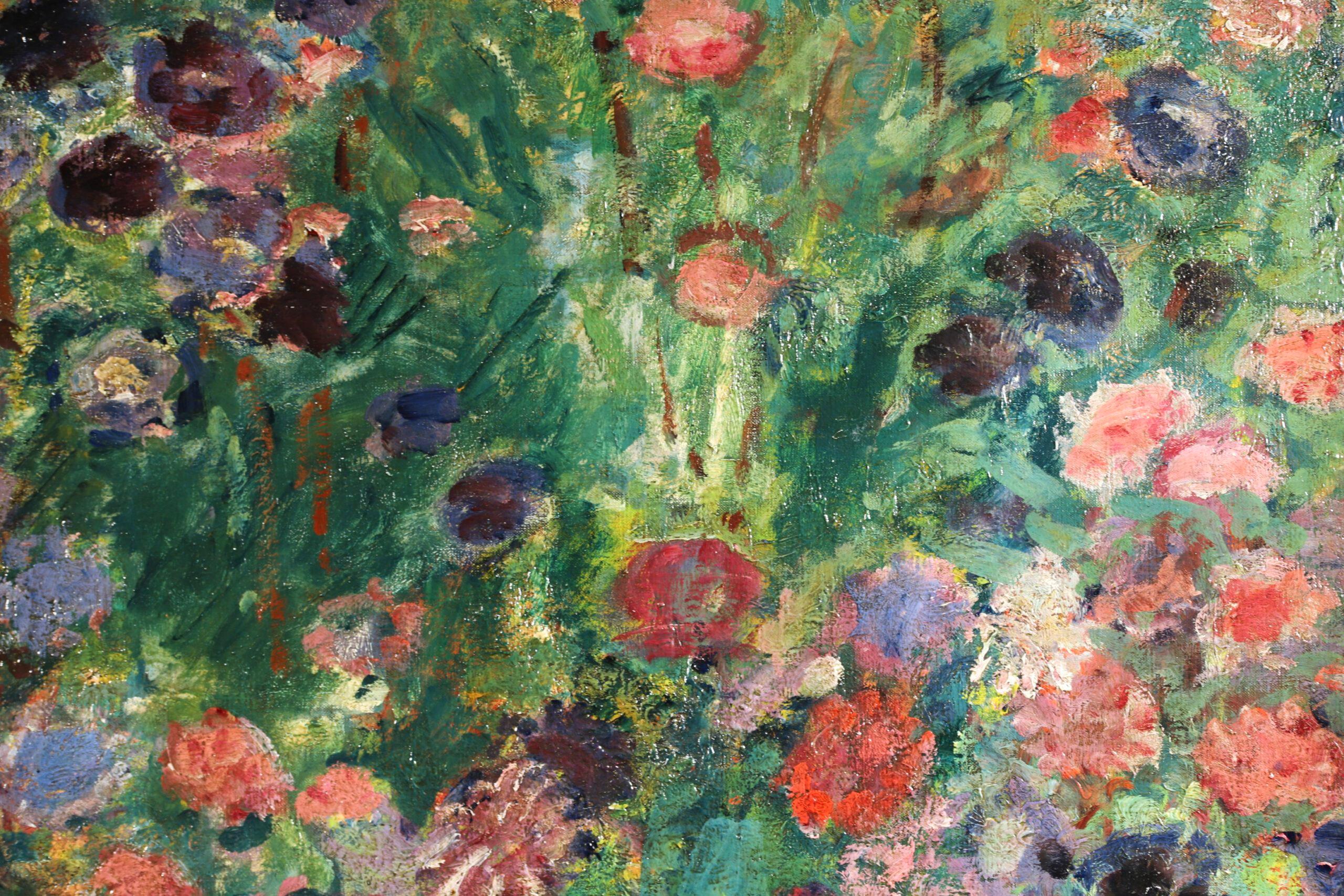 Au Jardin - Post Impressionist Floral Landscape Painting by Georges D'Espagnat For Sale 3