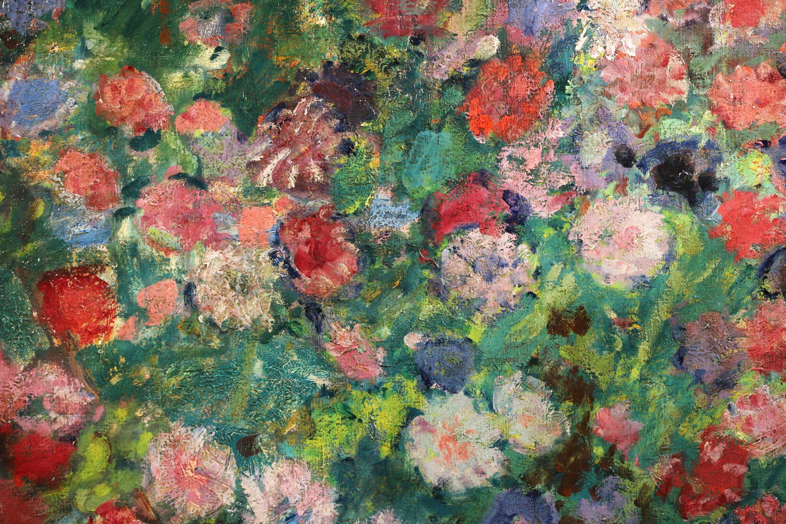 Au Jardin - Post Impressionist Floral Landscape Painting by Georges D'Espagnat For Sale 4