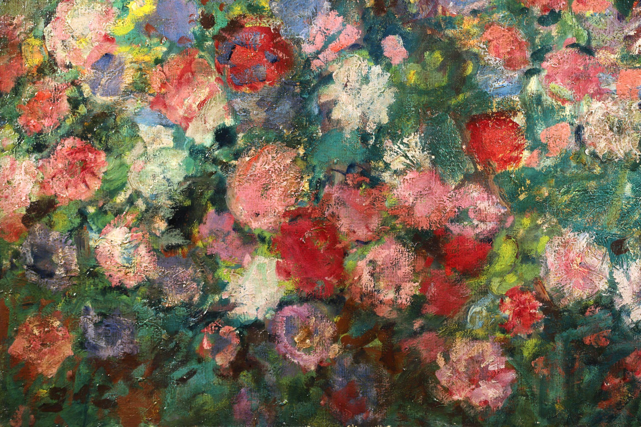 Au Jardin - Post Impressionist Floral Landscape Painting by Georges D'Espagnat For Sale 6