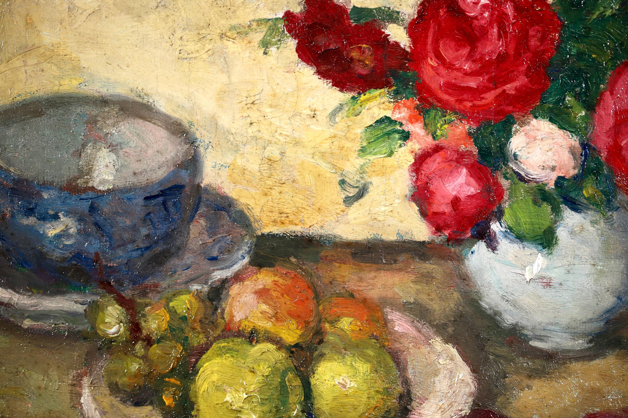 Fleurs & Fruit - Post Impressionist Oil, Still Life Flowers - Georges D'Espagnat 1