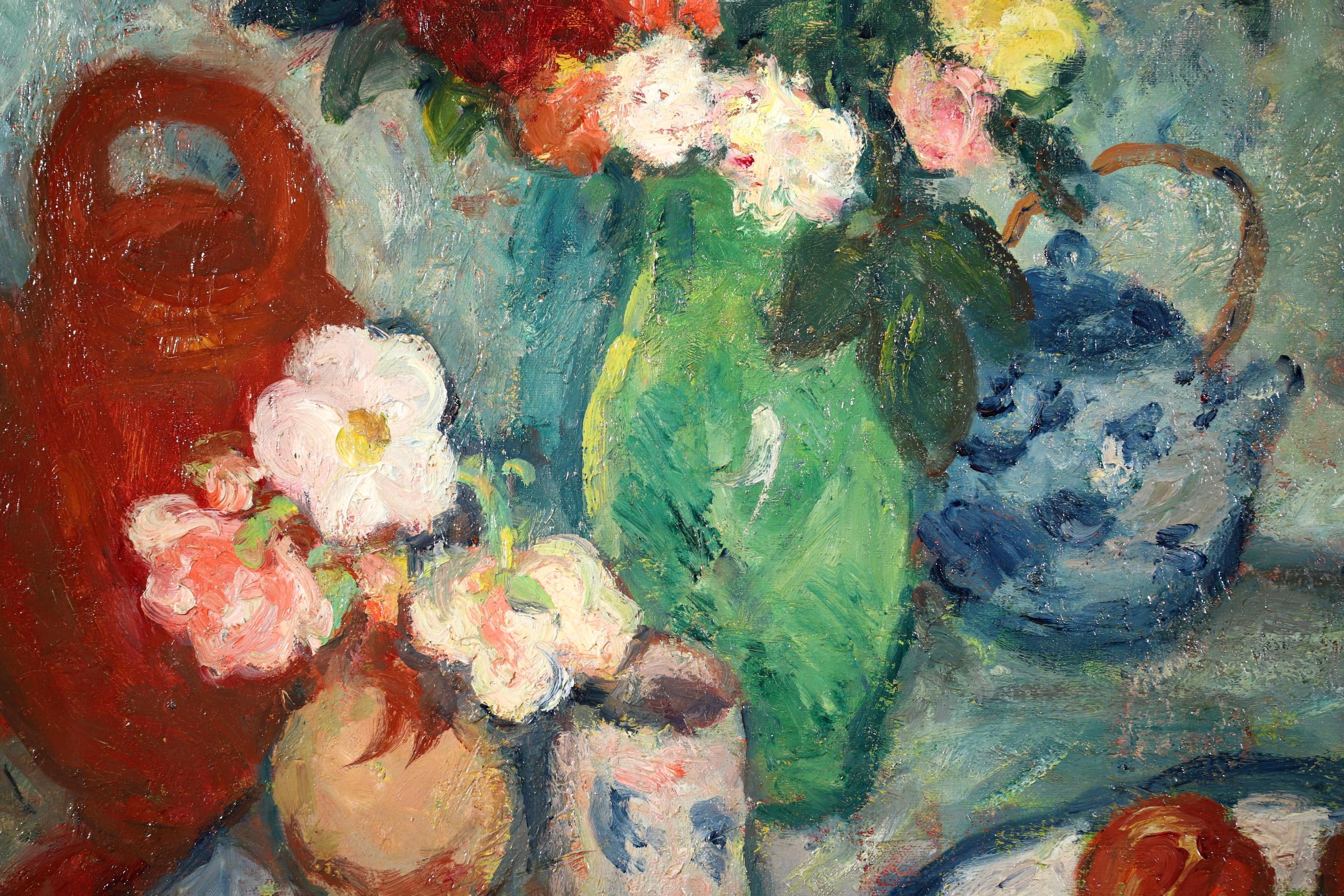 Flowers & Fruit - Post Impressionist Oil, Still Life by Georges D'Espagnat 5