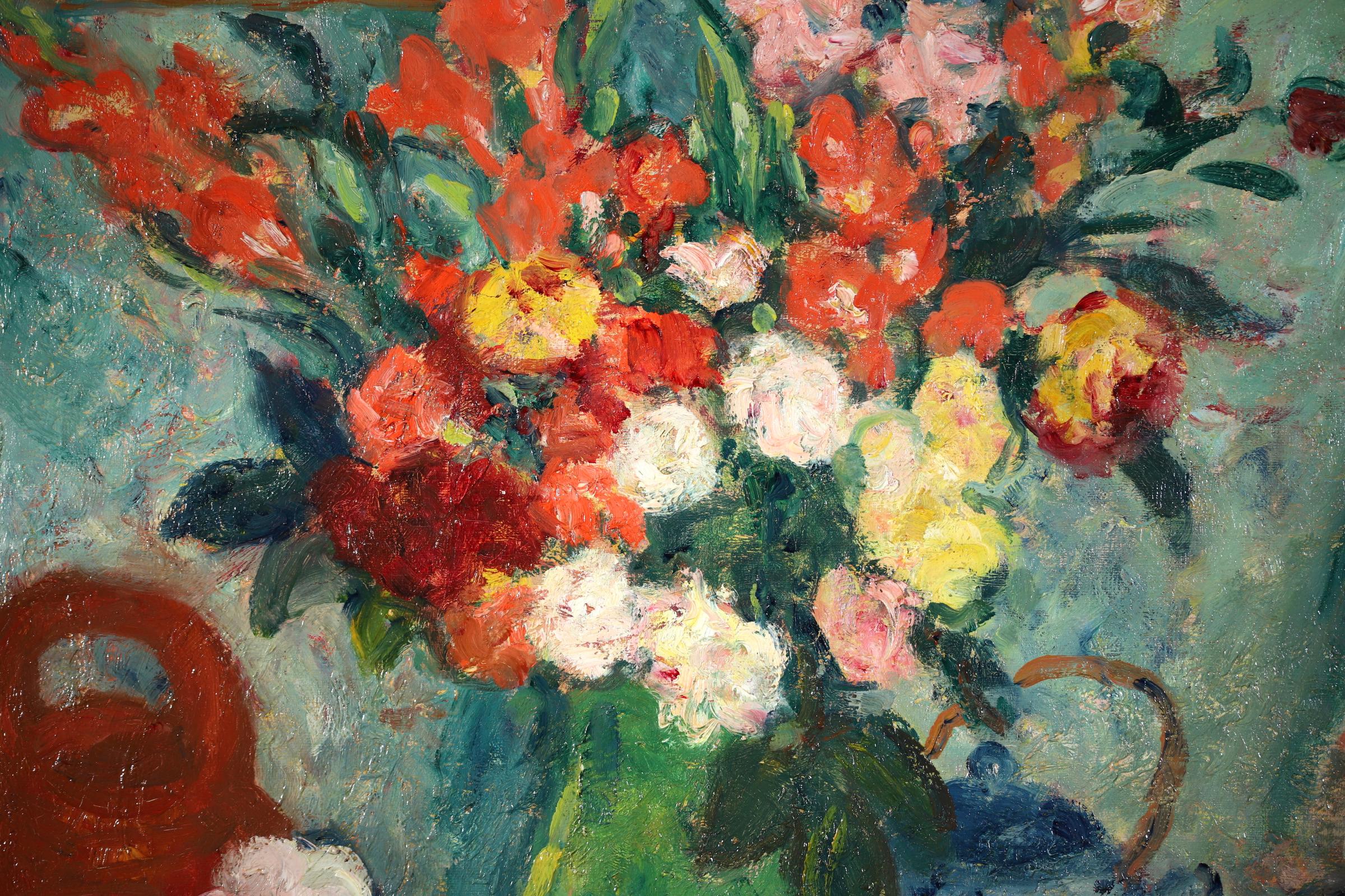 Flowers & Fruit - Post Impressionist Oil, Still Life by Georges D'Espagnat 6