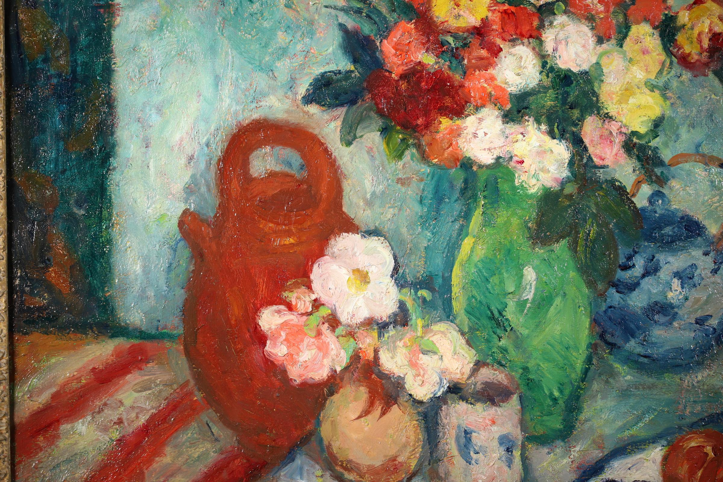 Flowers & Fruit - Post Impressionist Oil, Still Life by Georges D'Espagnat 3