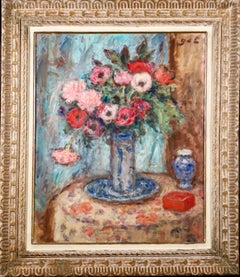 Fleurs - Huile post-impressionniste, natures mortes, fleurs de Georges D'Espagnat